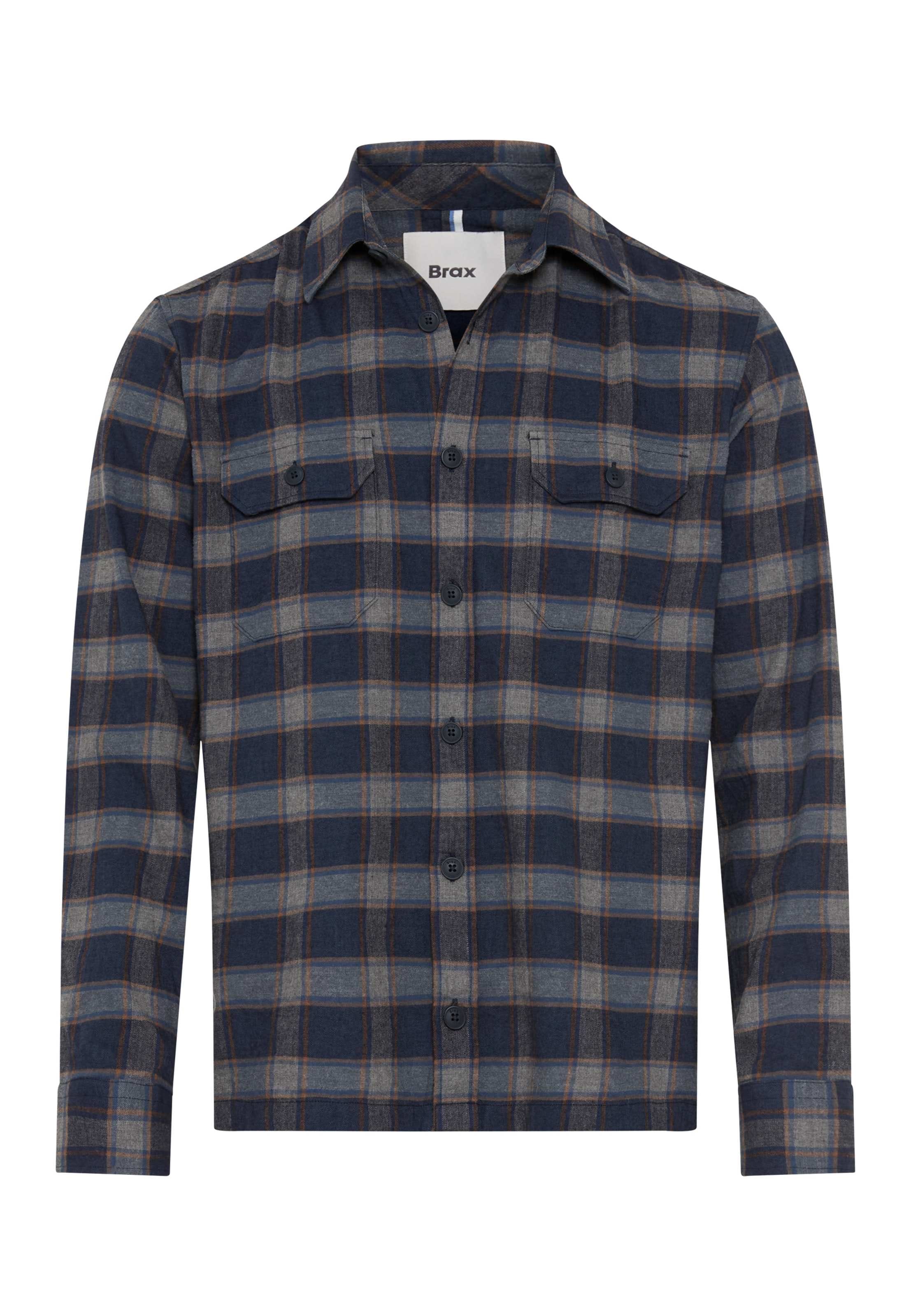 Brax Langarmhemd »Style KAY« Flanell: Overshirt aus reiner Baumwolle