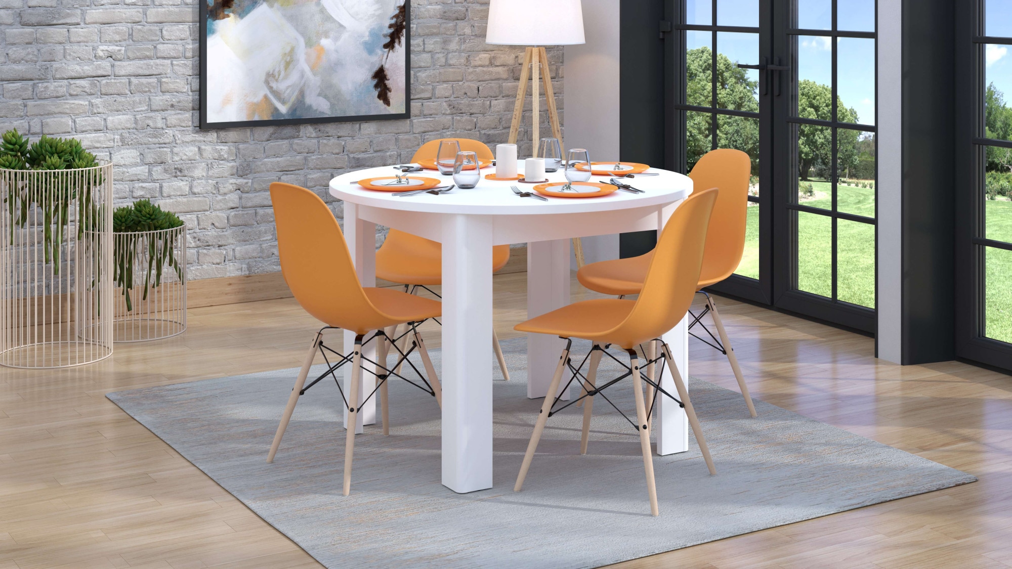 Home affaire Esstisch »Ancona runder Tisch, 106 cm, MFD Tischplatte«, in verschiedenen modern Farben, Ideal für eine moderne Küche