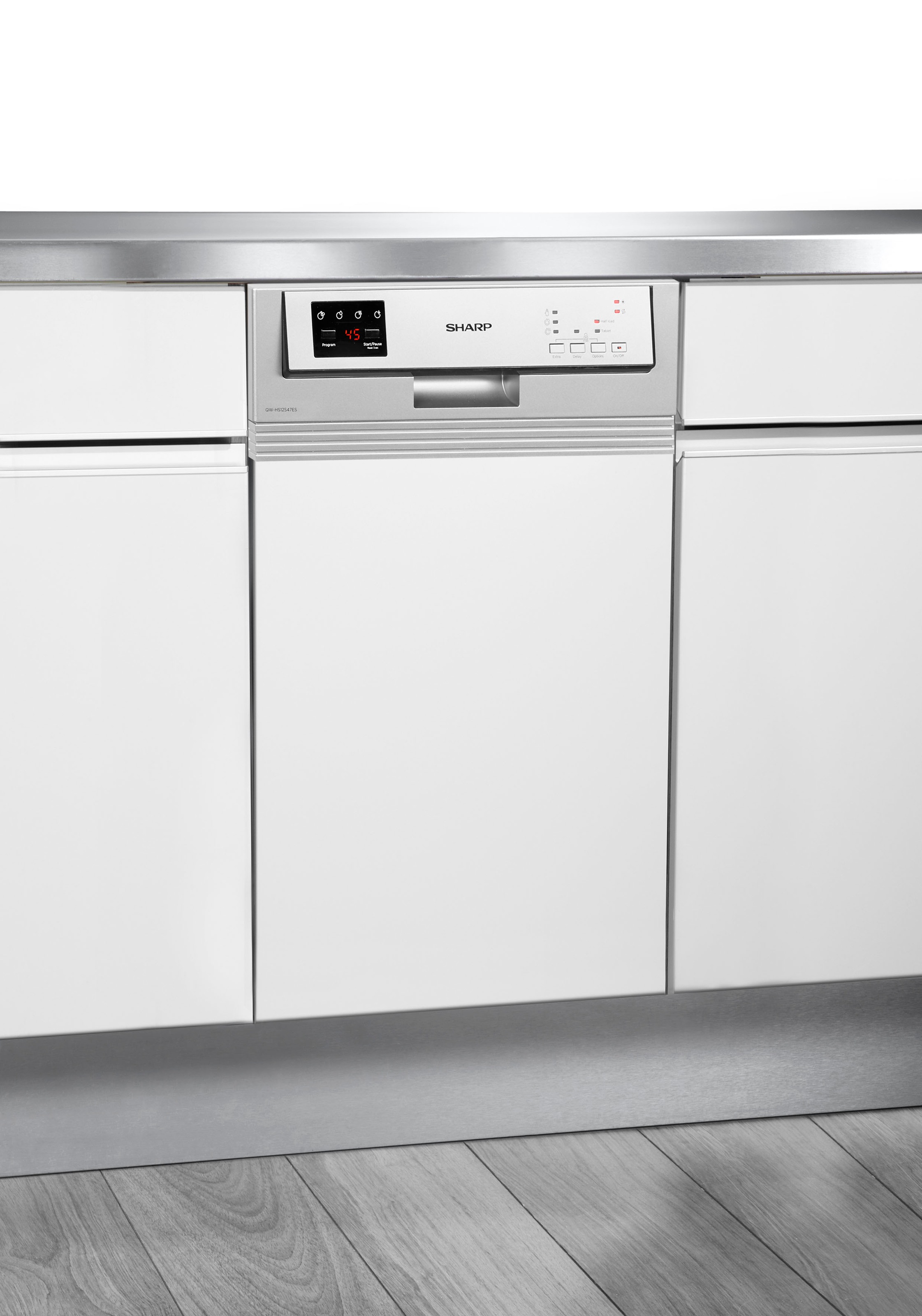 Sharp teilintegrierbarer Geschirrspüler »QW-HS12S47ES-DE«, 11 Maßgedecke