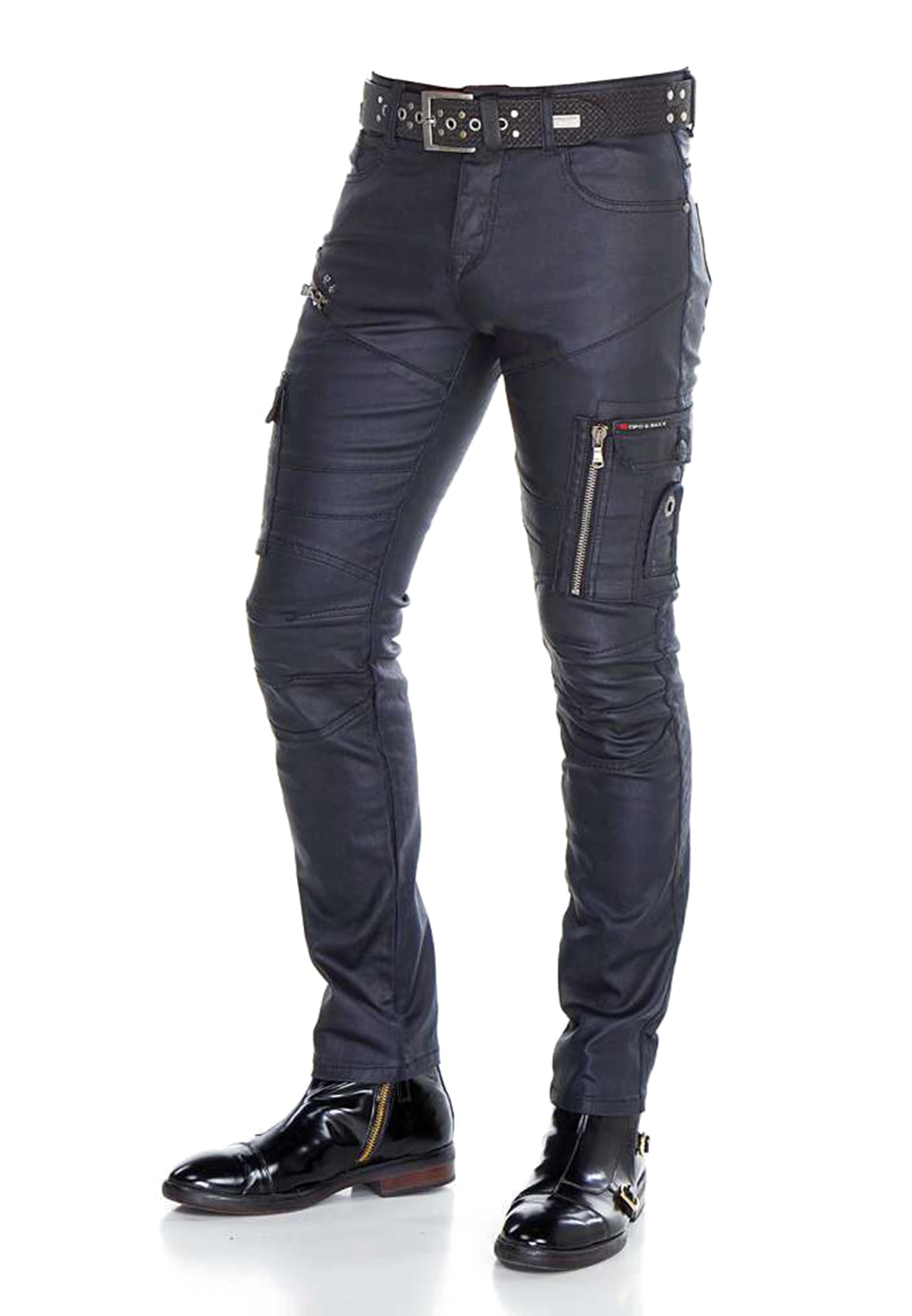 Cipo & Baxx Bequeme Jeans, mit coolen Zier-Reißverschlüssen in Straight Fit
