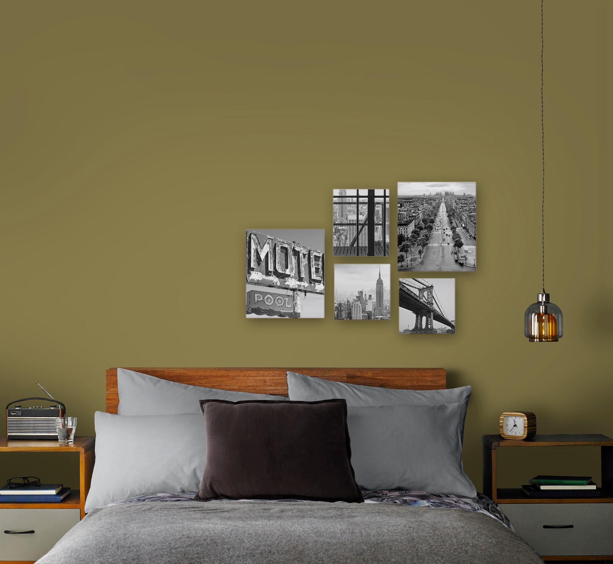 Art for the home Leinwandbild "Set City", Städte, (Set, 5 St.), SET 5-teili günstig online kaufen