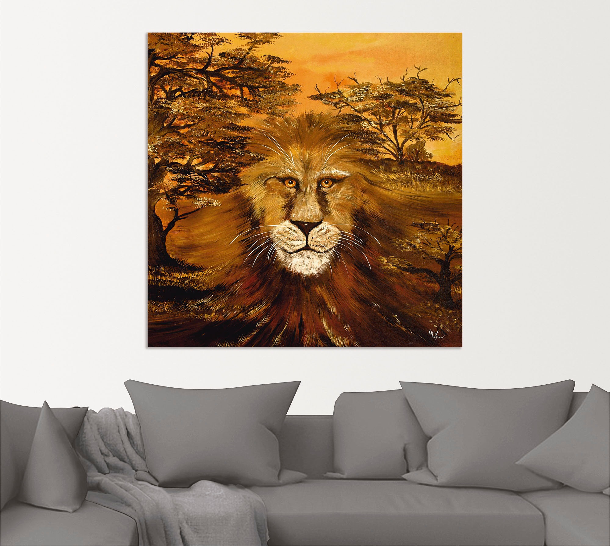 Artland Wandbild »Löwe des Landes«, Animal Fantasy, (1 St.), als Alubild, Leinwandbild, Wandaufkleber oder Poster in versch. Größen