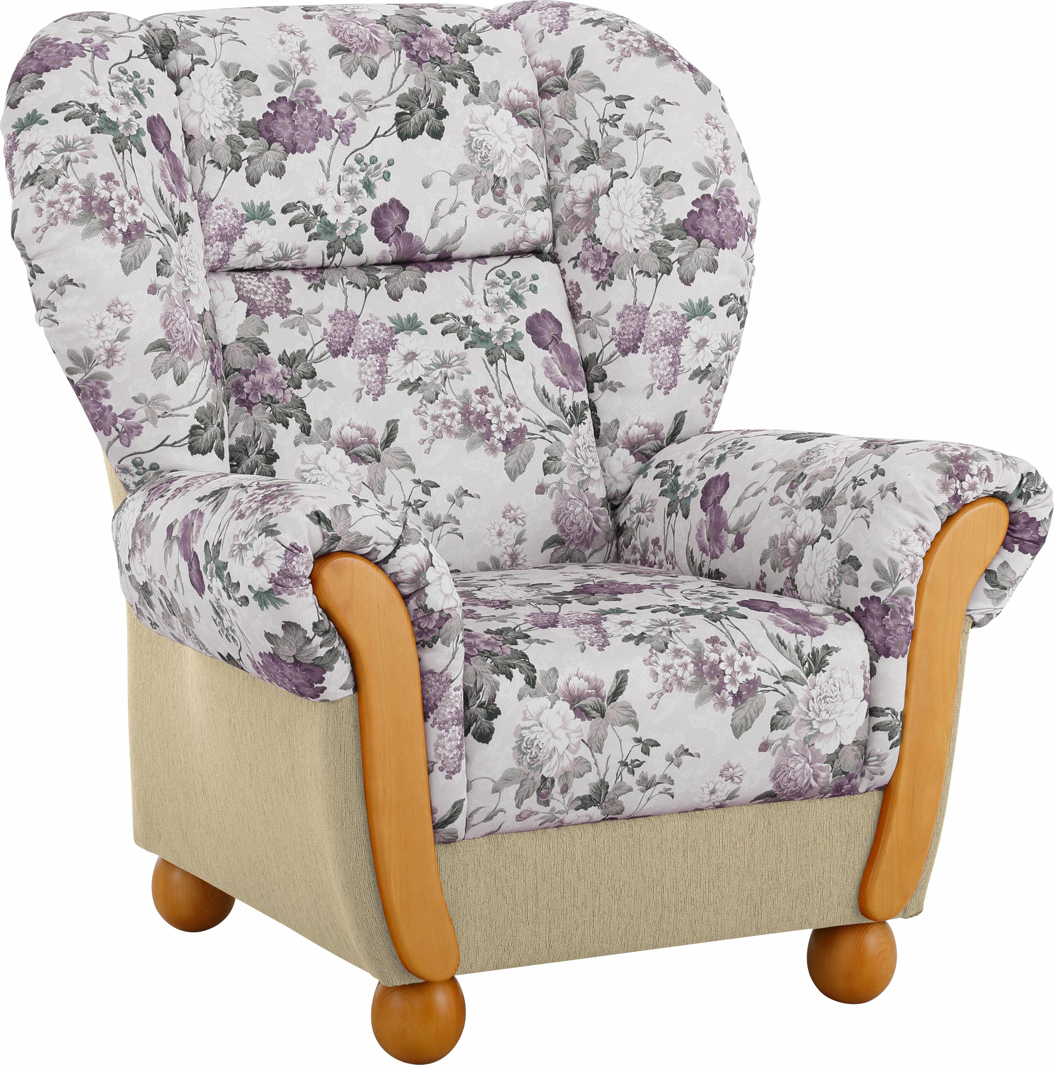 Home affaire Sessel "Milano, bequemer Ohrensessel im Landhaus-Stil, Breite 99cm" Hochlehnsessel