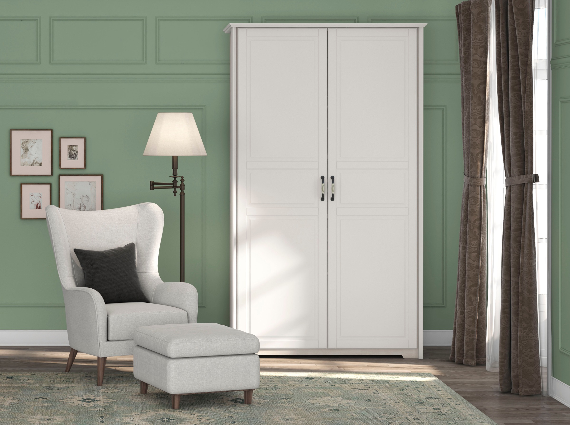 Home affaire Kleiderschrank "Evergreen, wahlweise in 3 Breiten, Höhe 224cm" günstig online kaufen