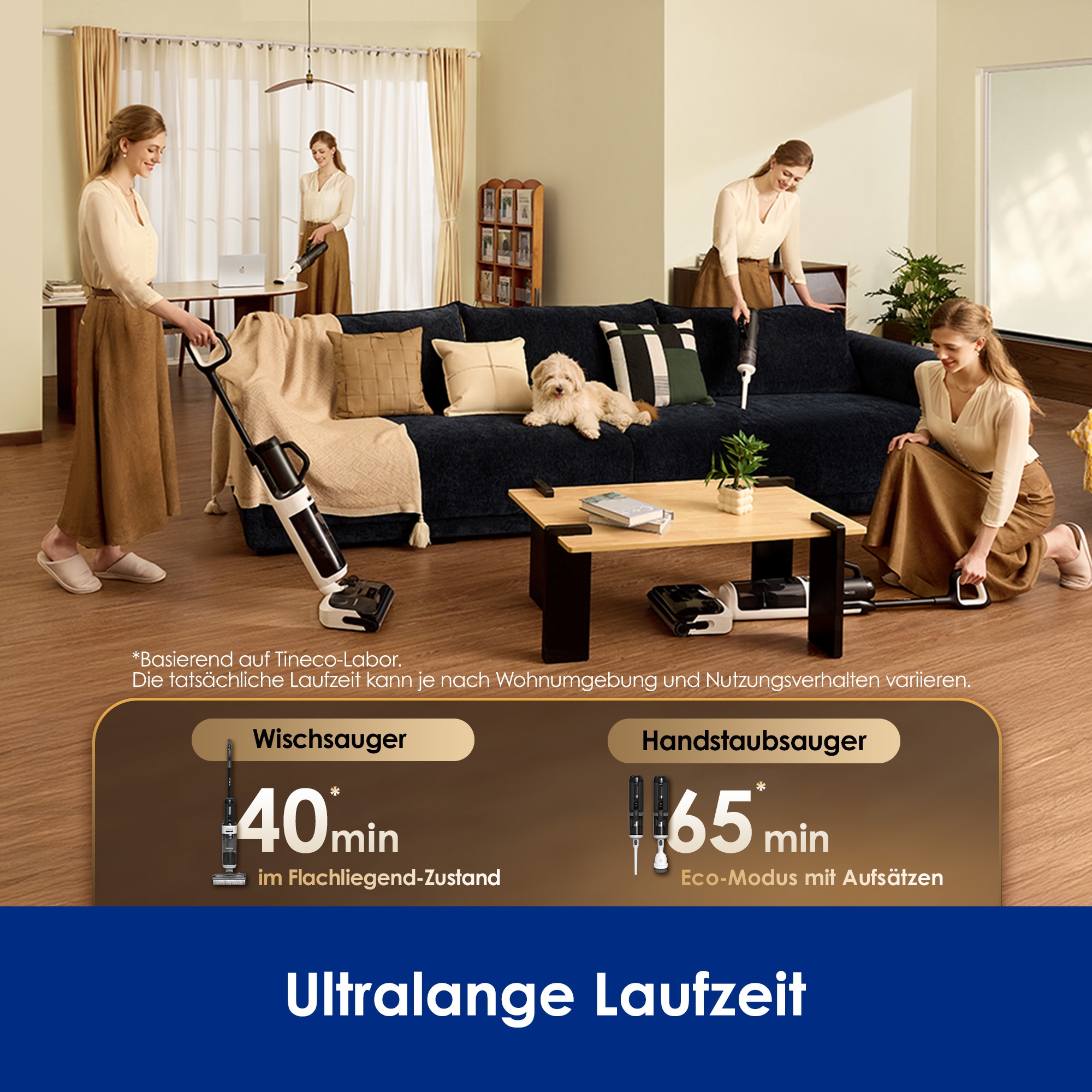 Tineco Nass-Trocken-Sauger »FLOOR ONE Switch i5 Stretch« Nass-Trocken-Sauger mit optionalem Handstaubsauger (inkl. Aufsätze)