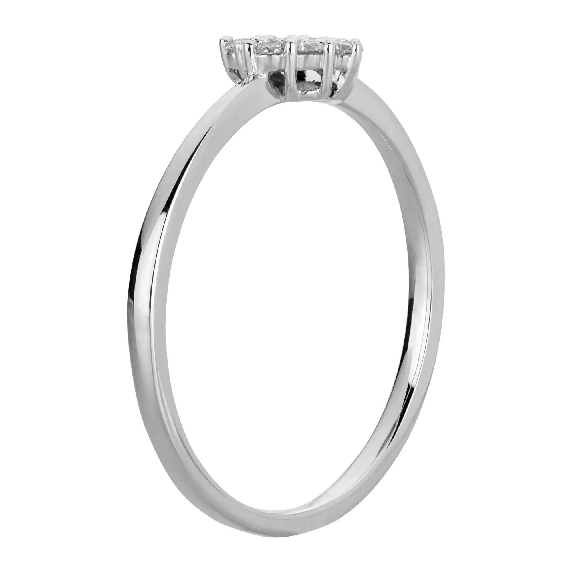 LYOMI Fingerring »585/- Weißgold 13 synth. Diam. 0,15ct.«