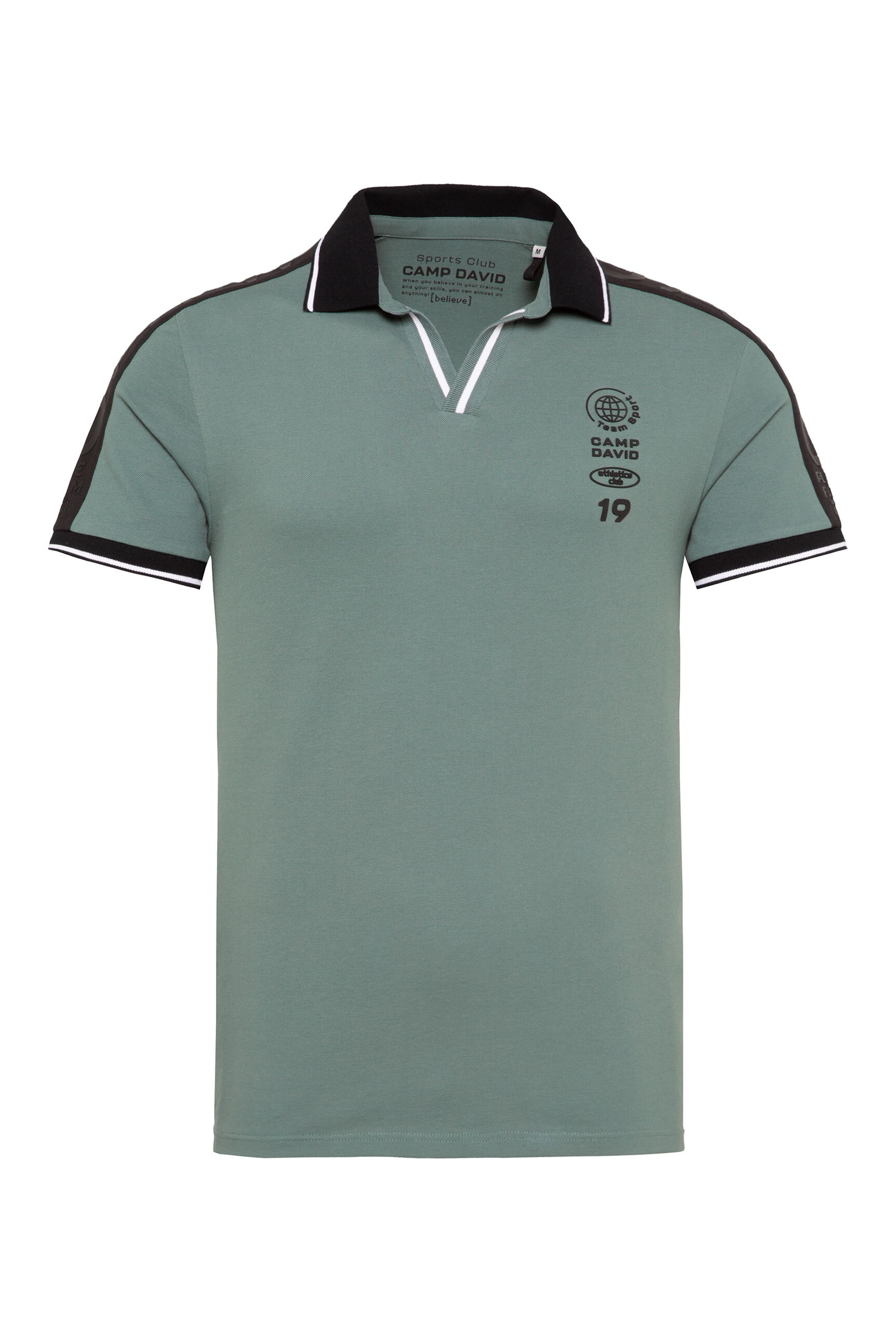 CAMP DAVID Poloshirt, mit V-Ausschnitt