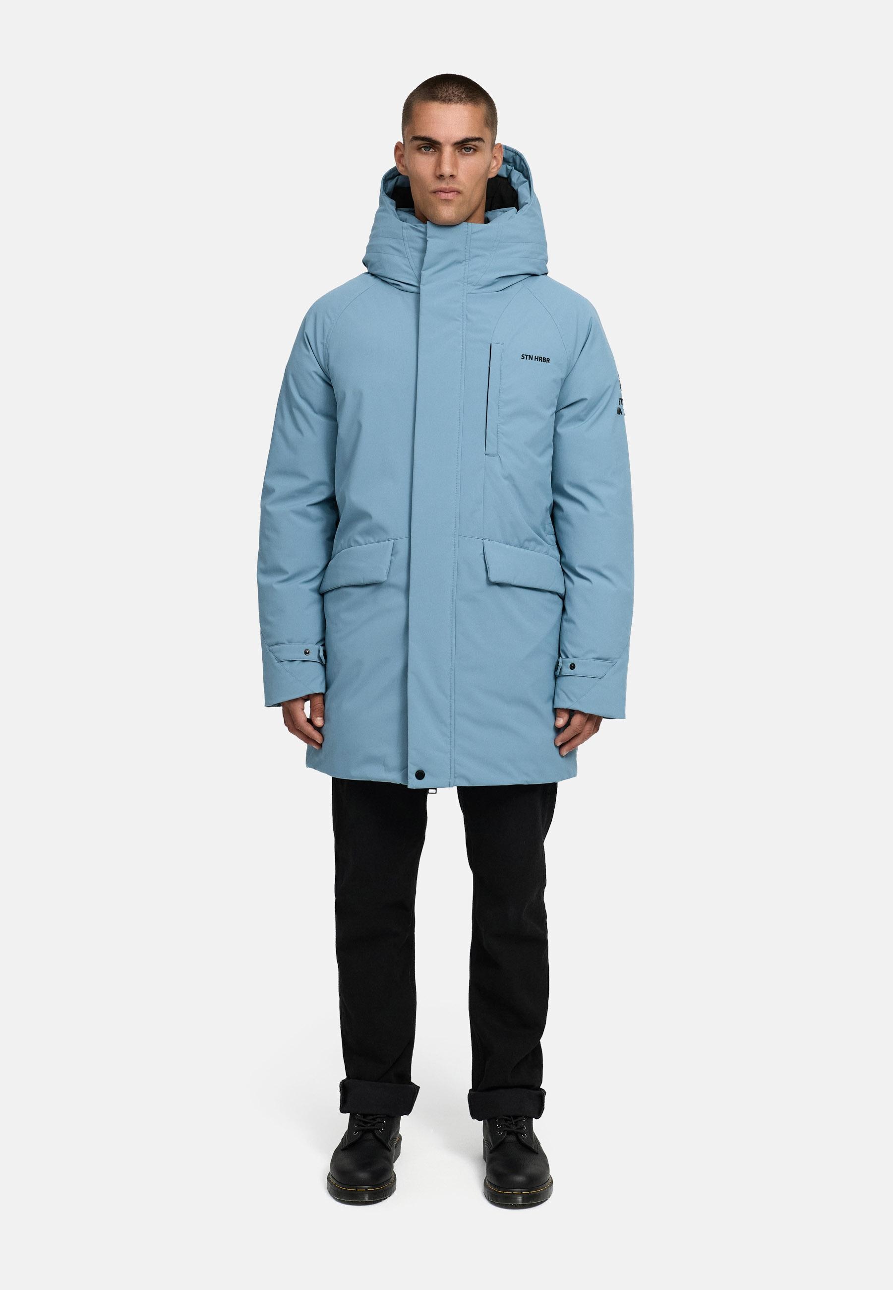 Stone Harbour Wintermantel »Emriis XX« Warmer Herren Mantel mit Magnet-Knöpfen