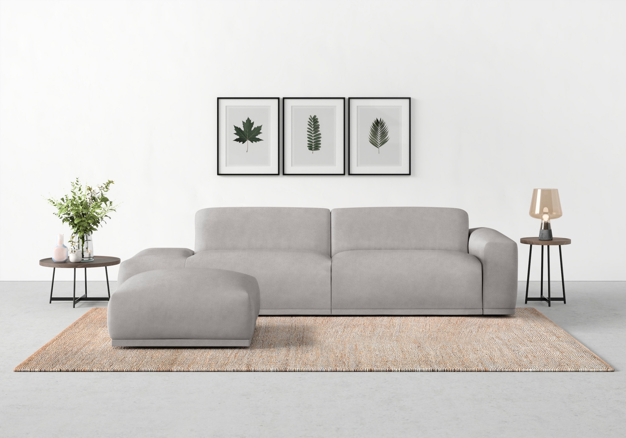 TRENDMANUFAKTUR Big-Sofa »Braga, mit hochwertigem Kaltschaum, Megasofa, in Cord erhältlich«, modernes Big-Sofa, Couch mit hohem Sitzkomfort, 277/72/107 cm (B/H/T)