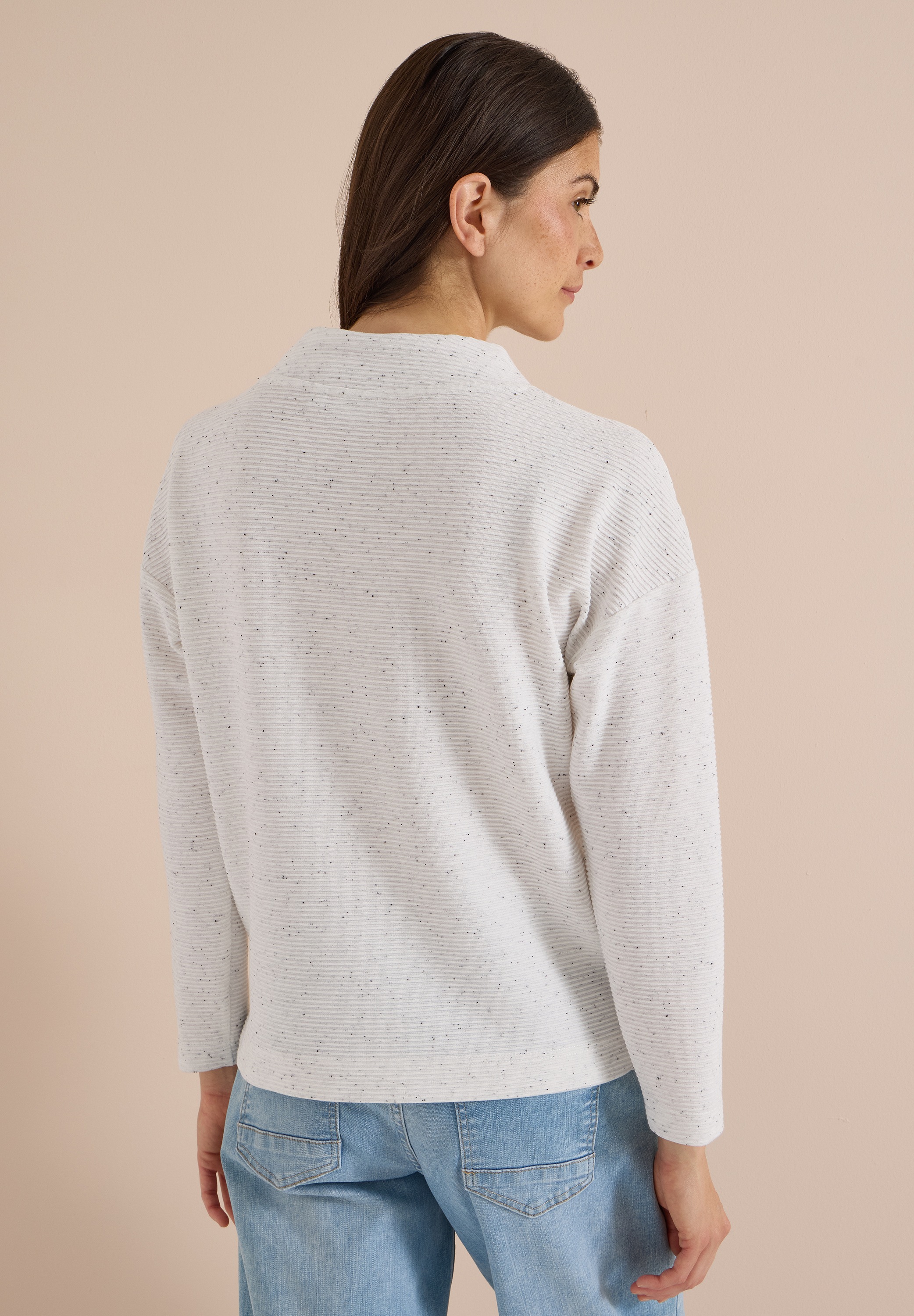Cecil Langarmshirt mit Tunnelzugband am Kragen