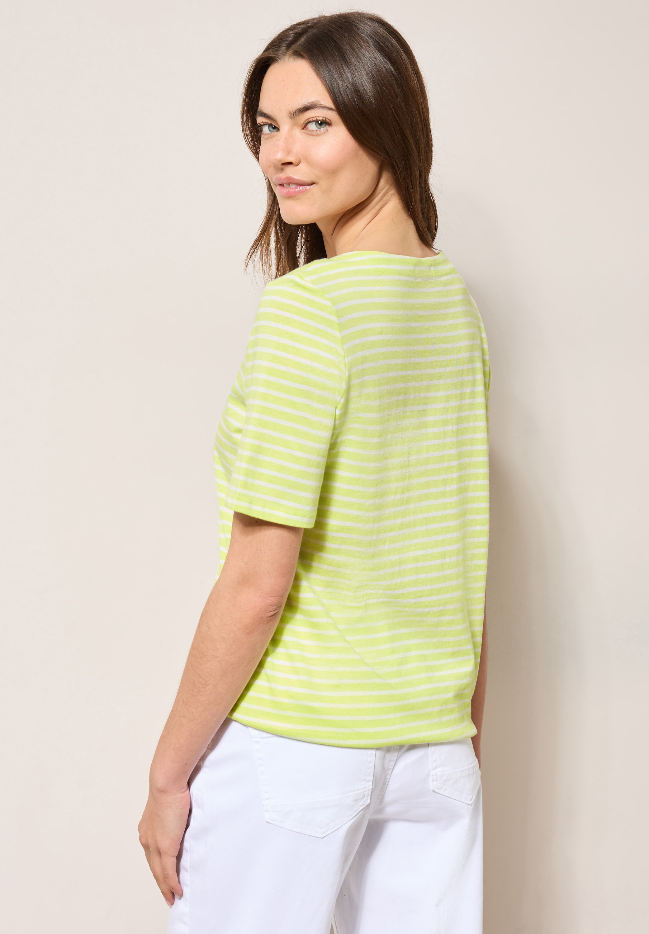 Cecil Rundhalsshirt aus reiner Baumwolle günstig online kaufen