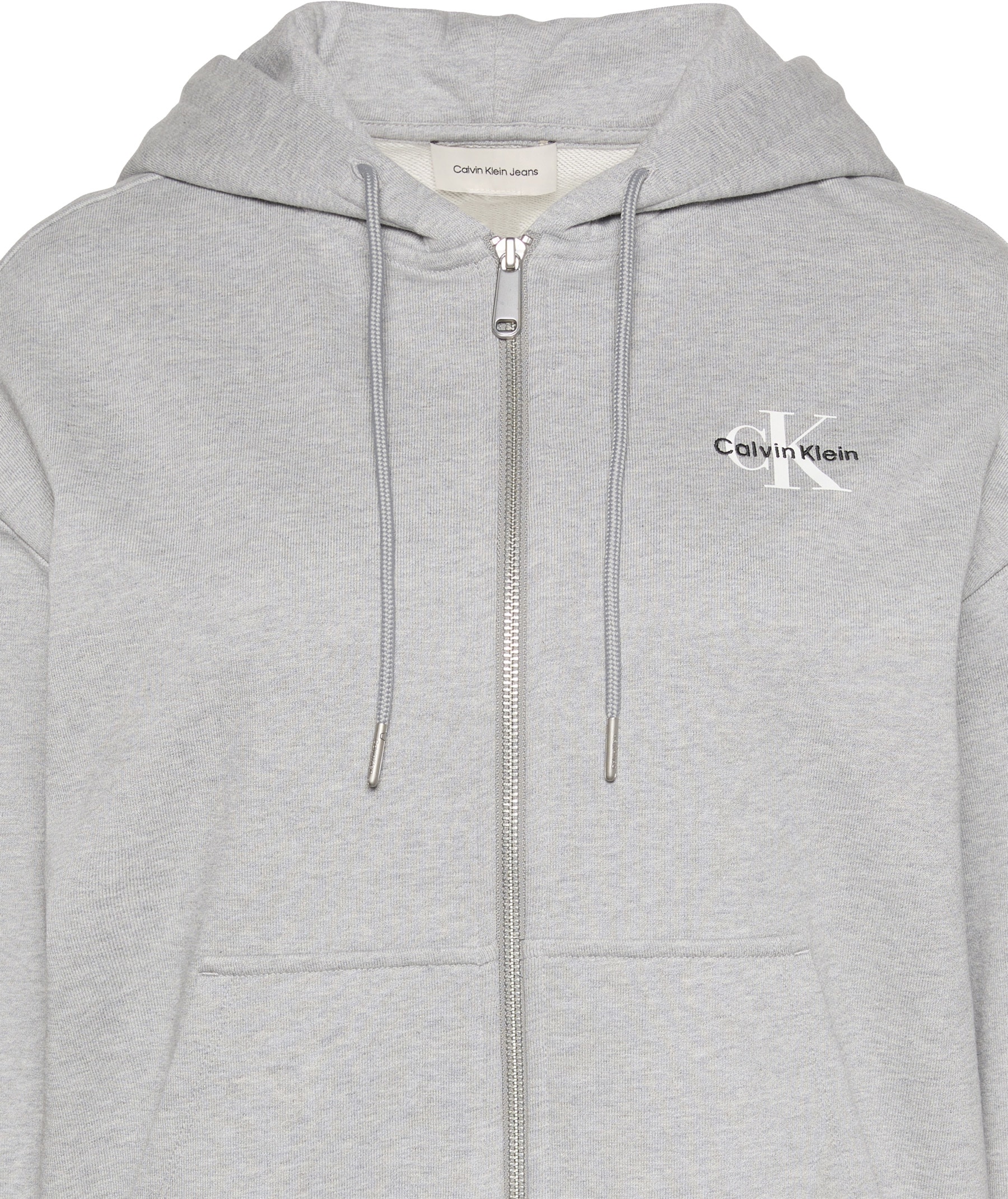 Calvin Klein Jeans Sweatjacke »MNLG FRNCH TRRY FZ B«, Mit Rundhalsausschnitt