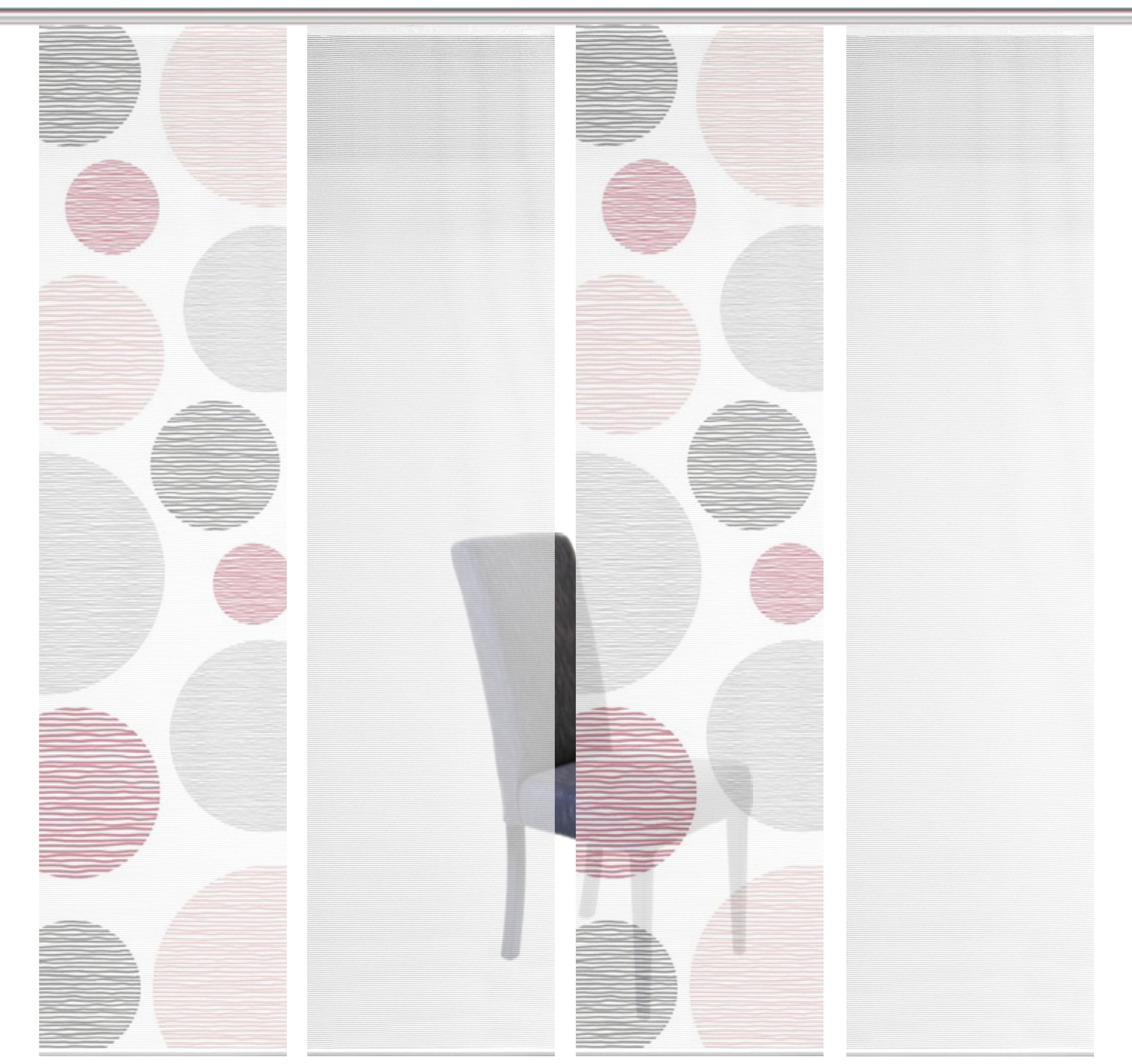 Vision S Schiebegardine "4ER SET BORDEN" Paneelwagen 4 Stk. tlg. HxB: 260x6 günstig online kaufen