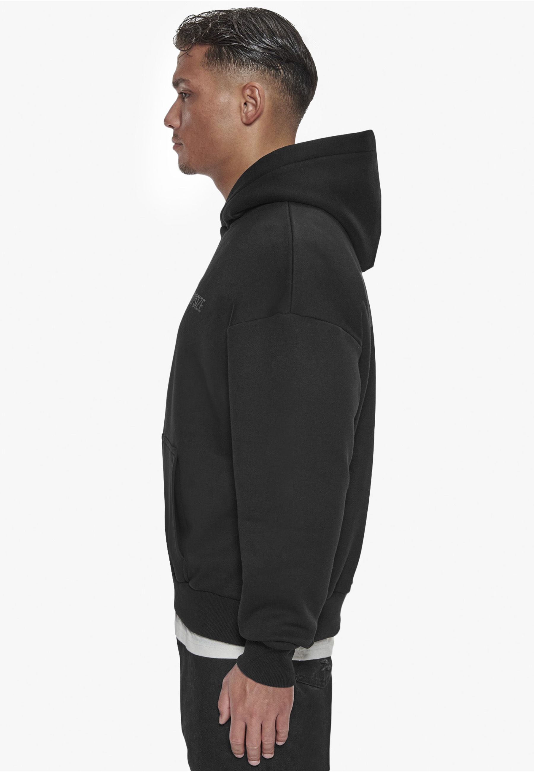 DROPSIZE Heavy Oversize HD Print Hoodie Black Size S 3