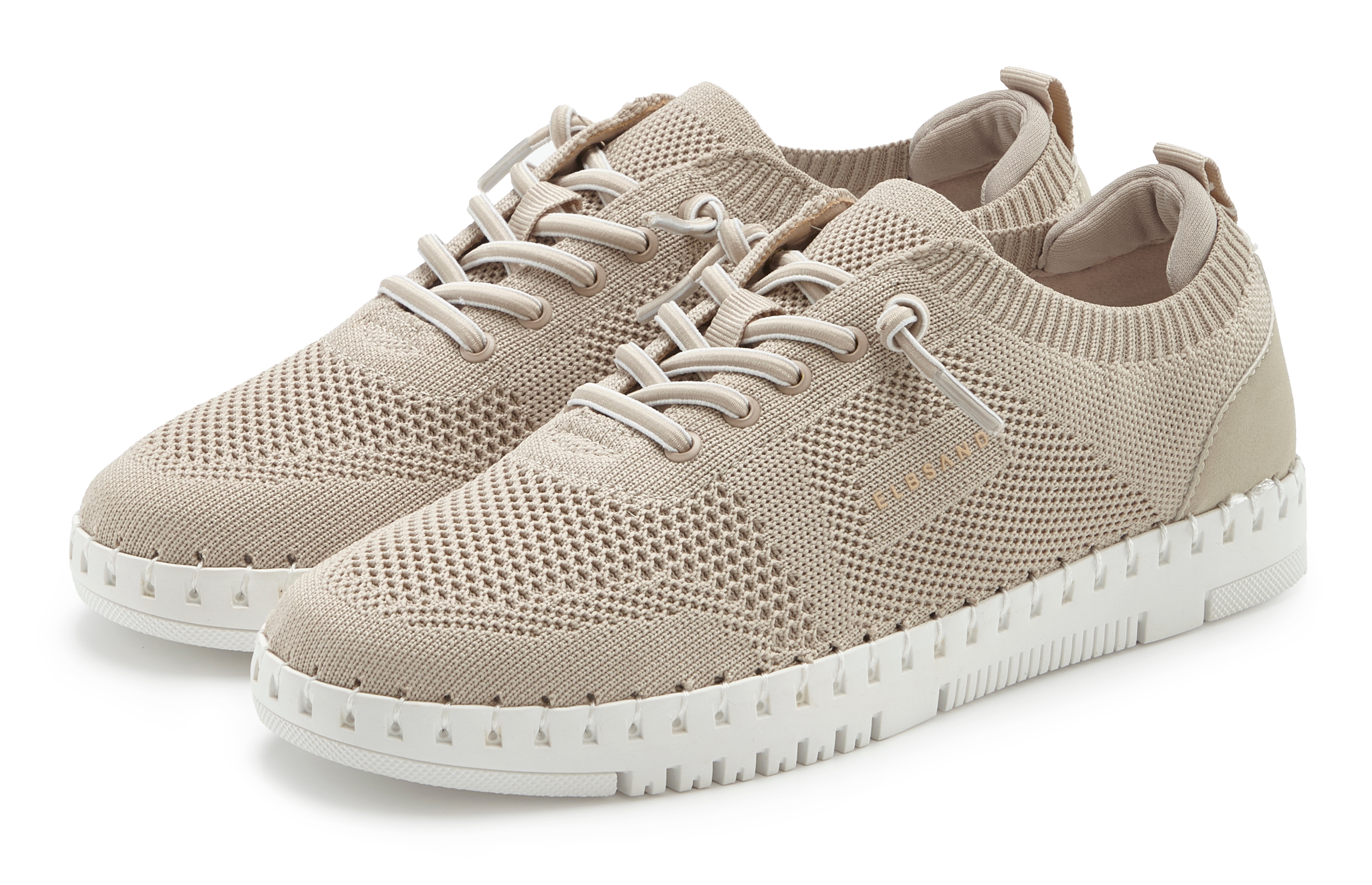 Elbsand Sneaker "Freizeitschuh, Slip-On-Sneaker" NEU zum Reinschlüpfen mit elastischen Schnürbändern VEGAN