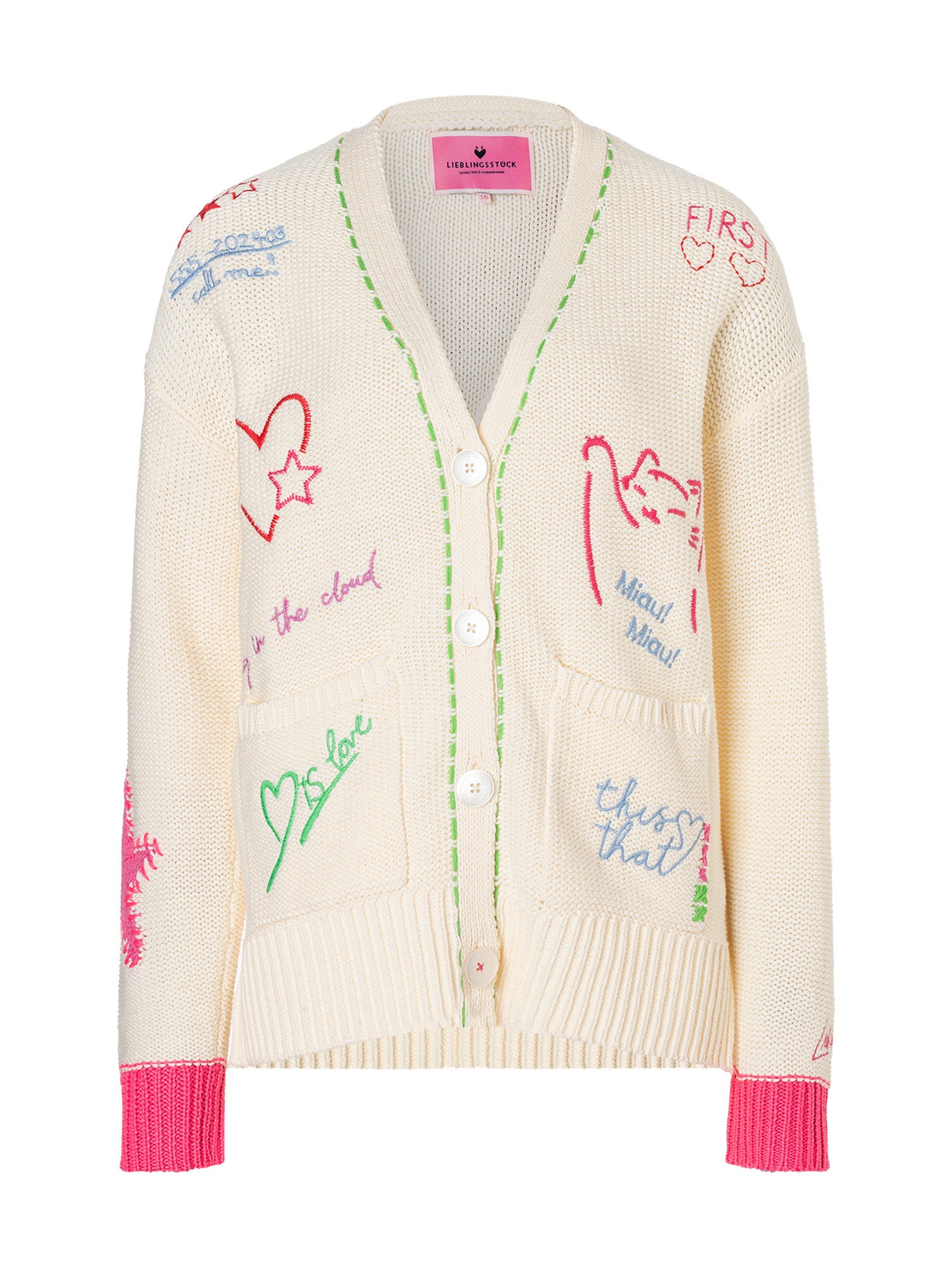 Lieblingsstück Strickjacke "ArunaL" mit 60% Baumwolle günstig online kaufen