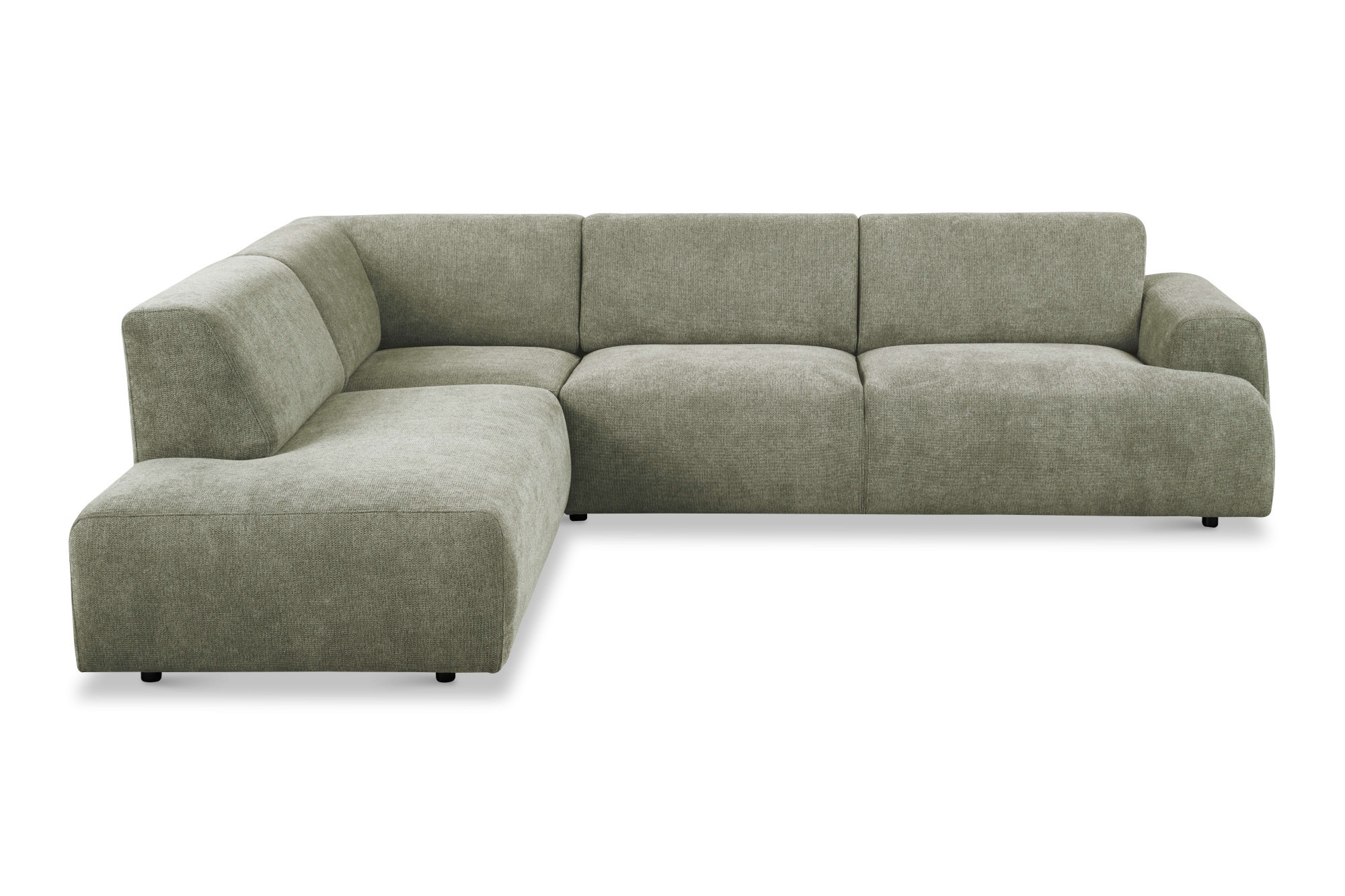 andas Ecksofa »Linkka, Breite 282 cm«, L-Form, in einem weichen Chenille-Stoff, mit Wellenunterfederung