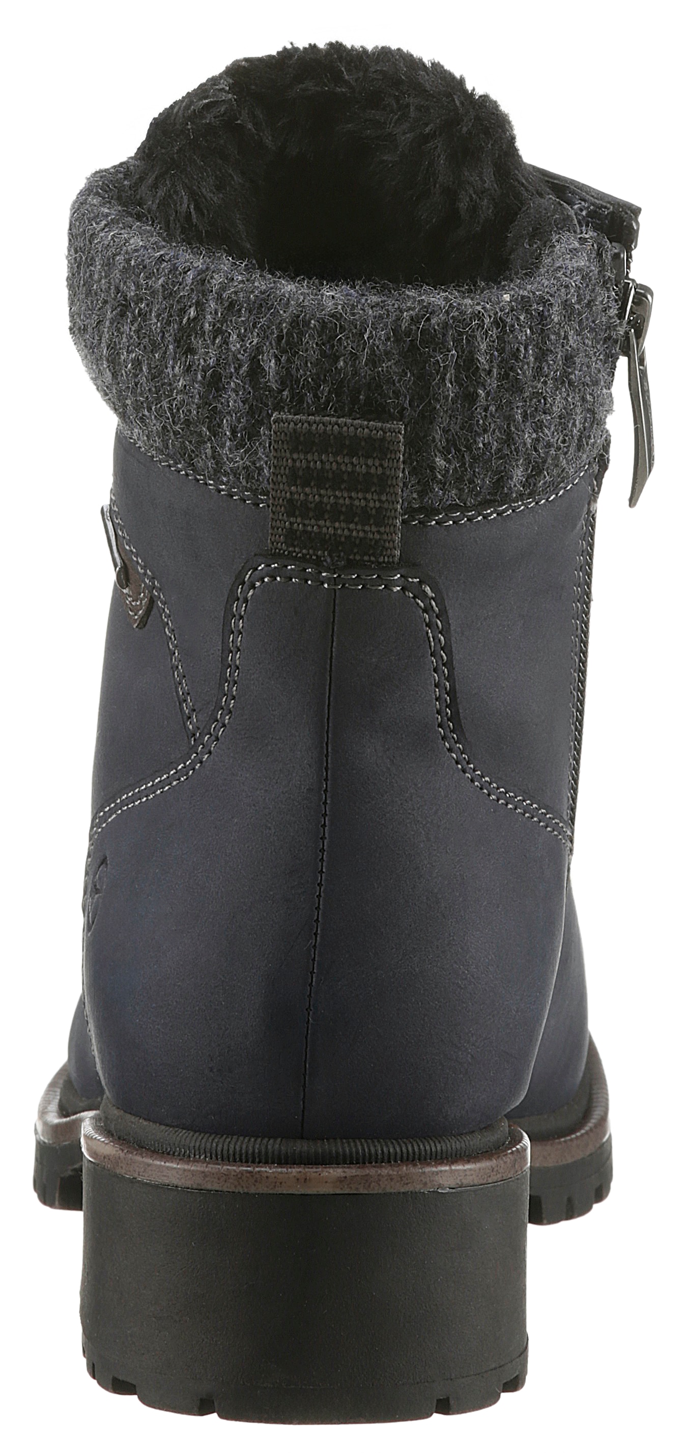 Tamaris Winterboots, Blockabsatz, Schnürboots, Winterstiefelette mit Duo Tex-Ausstattung