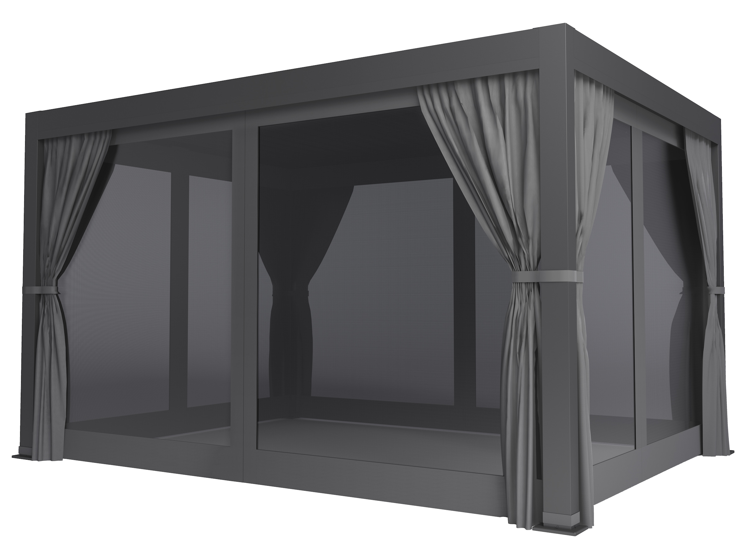 KONIFERA Pavillon »Pergola Alhambra Steel« verschiedene Größen, ohne Seitenteile