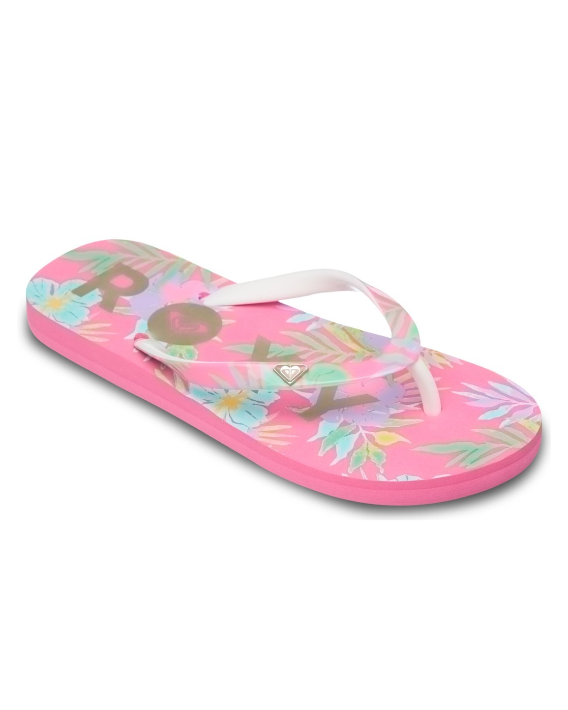 Sandale ROXY "Rg Pebbles", Jungen, Gr. 2(32), pink multi camo, Obermaterial:Obermaterial: 95% synthetisches Tr/ 5% Metallschnalle, Futter: N/A, Laufsohle: 100% Eva;, Schuhe Sandale