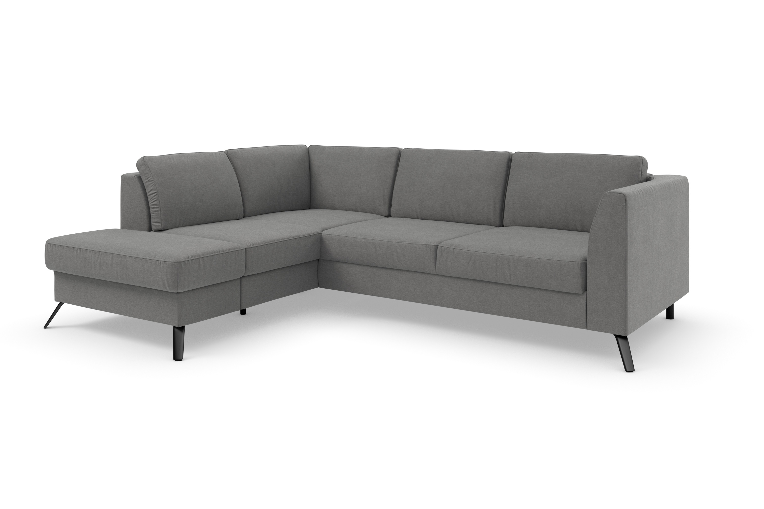 Thumbnail - sit&more Ecksofa "Olsen L-Form", inklusive Sitztiefenverstellung, wahlweise mit Bettfunktion, 15cm hoch