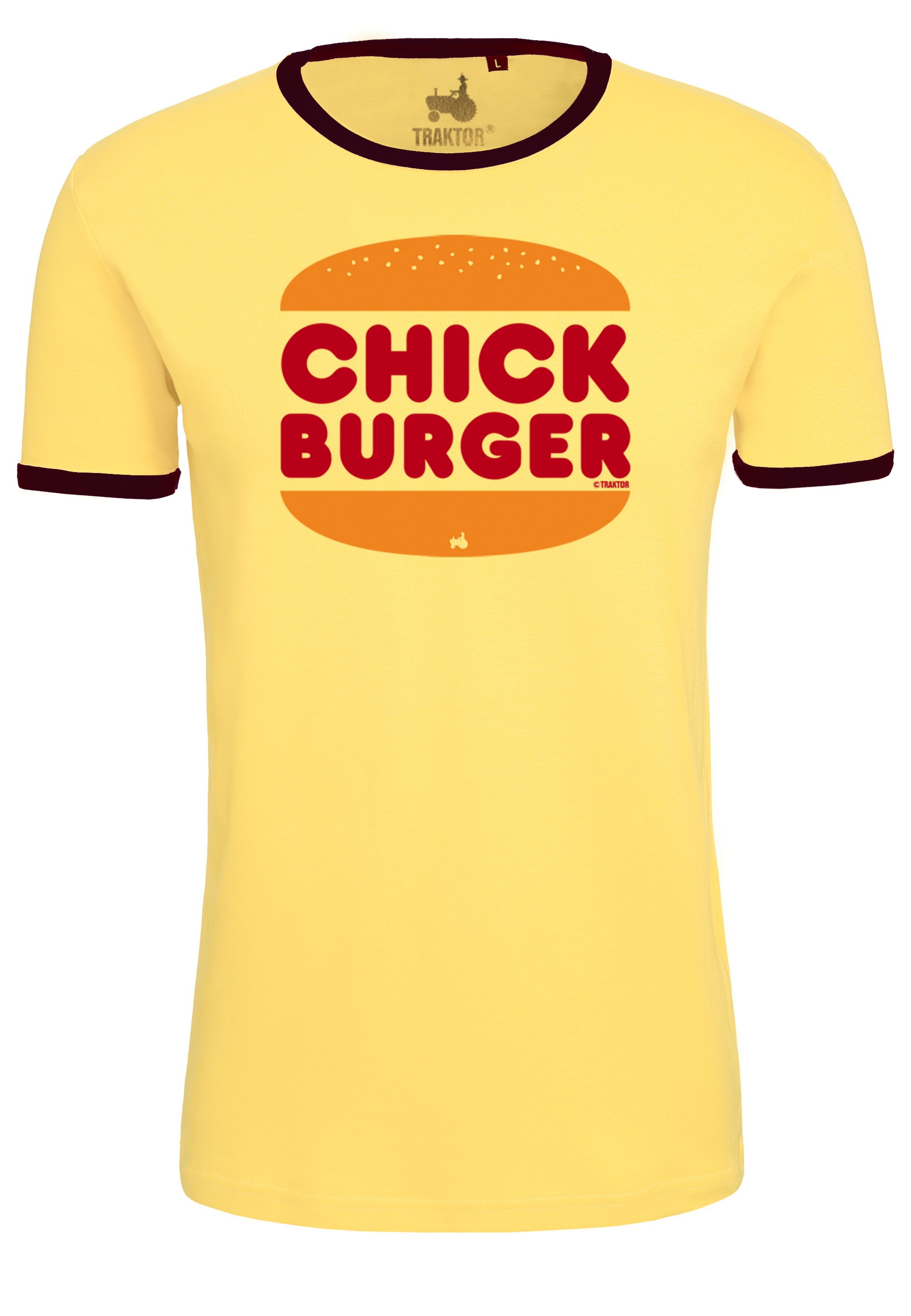 mit lustigem ▷ BAUR Burger«, T-Shirt | LOGOSHIRT Print für »Chick