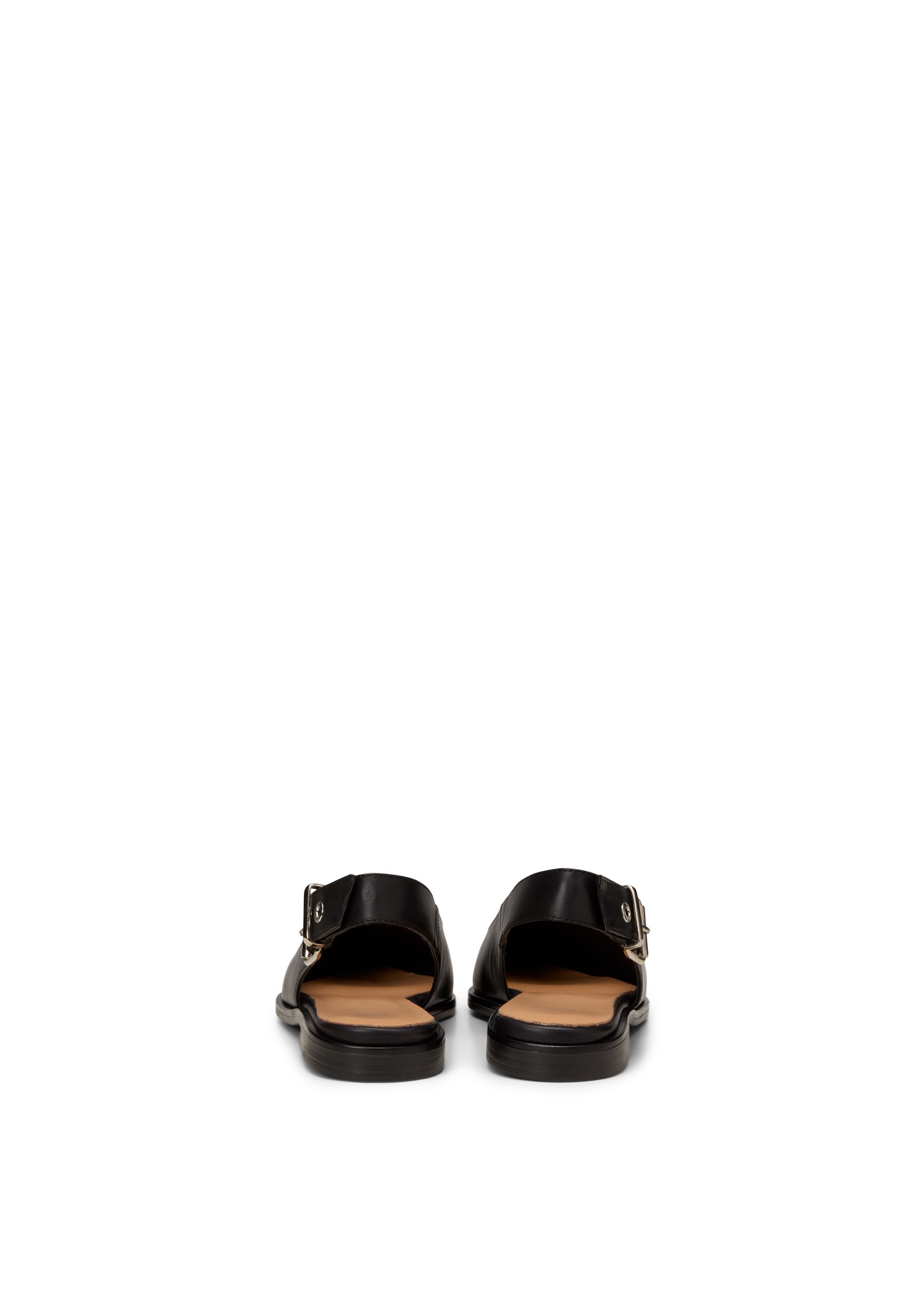 Ballerina MARC O'POLO "mit verstellbarem Riemen", Damen, Gr. 40, schwarz, Obermaterial: 100% Leder (Rind), unifarben, Schuhe Ballerina 3