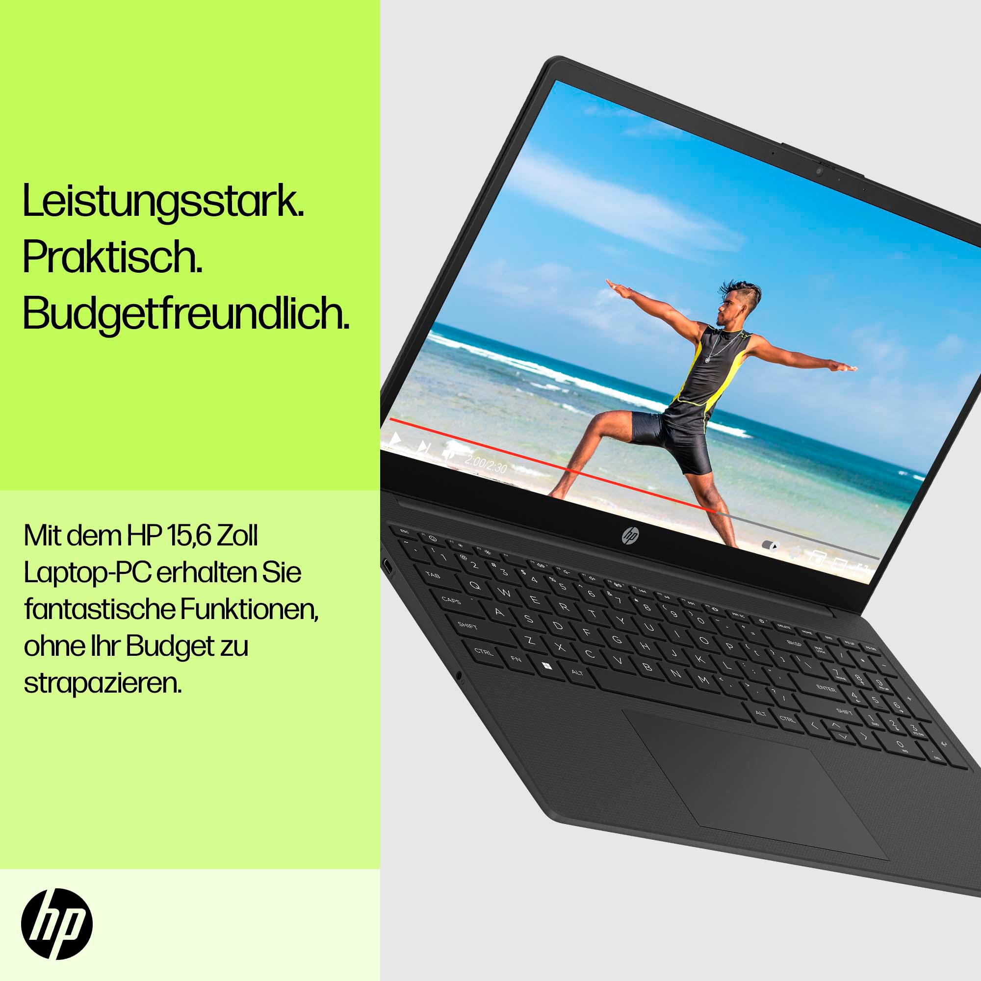 HP Notebook »15s-fq3216ng«, 39,6 cm, / 15,6 Zoll, Intel, Celeron, UHD Graphics, 128 GB SSD