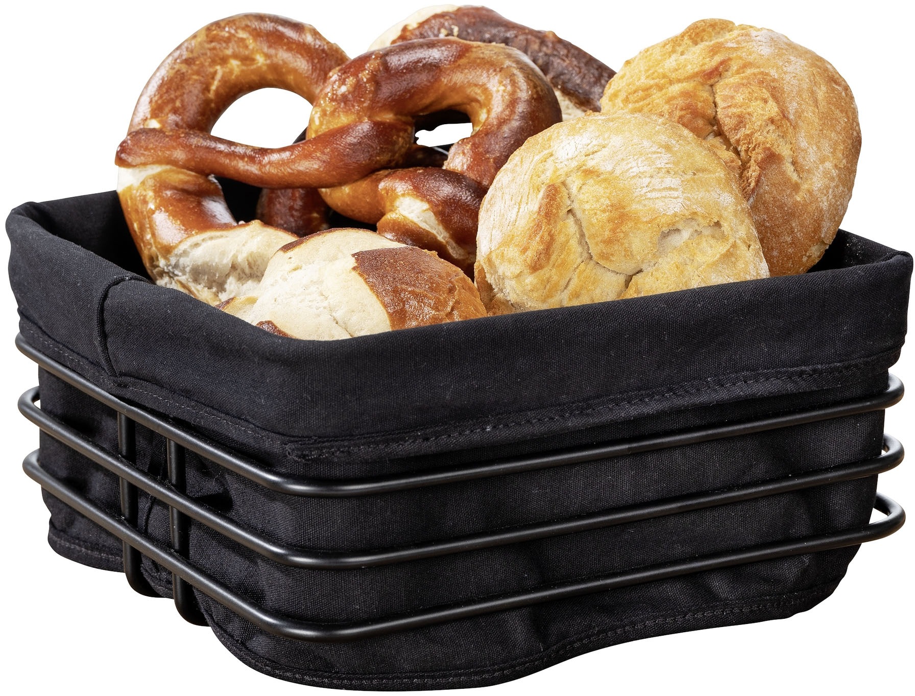 WENKO Brotkorb "Modell Premium Square" Set, 2 tlg. tlg. robustem Korbgestel günstig online kaufen