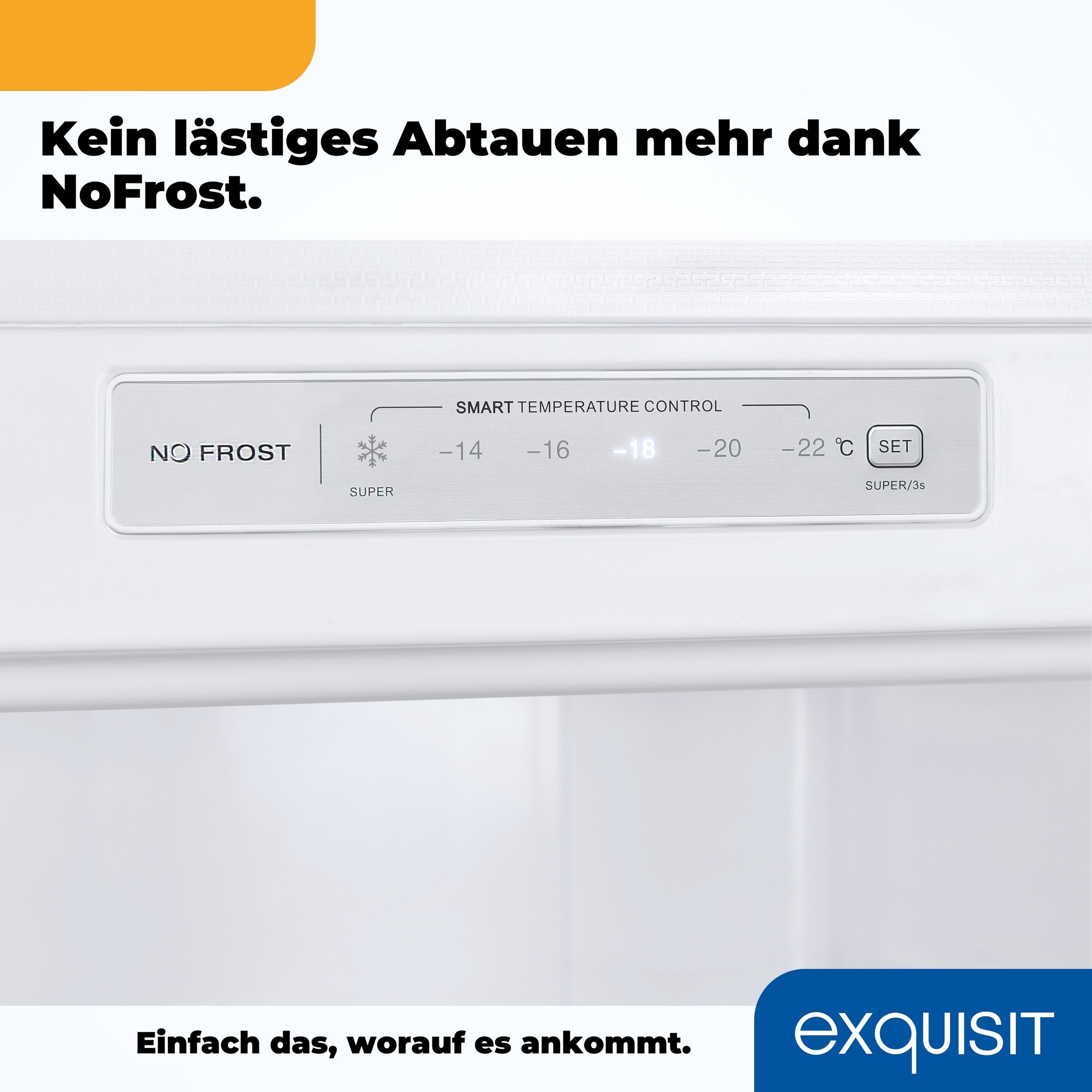exquisit Gefrierschrank »GS271--H-O40E weiss«, 171 cm hoch, 54 cm breit, Digitale Kontrolle