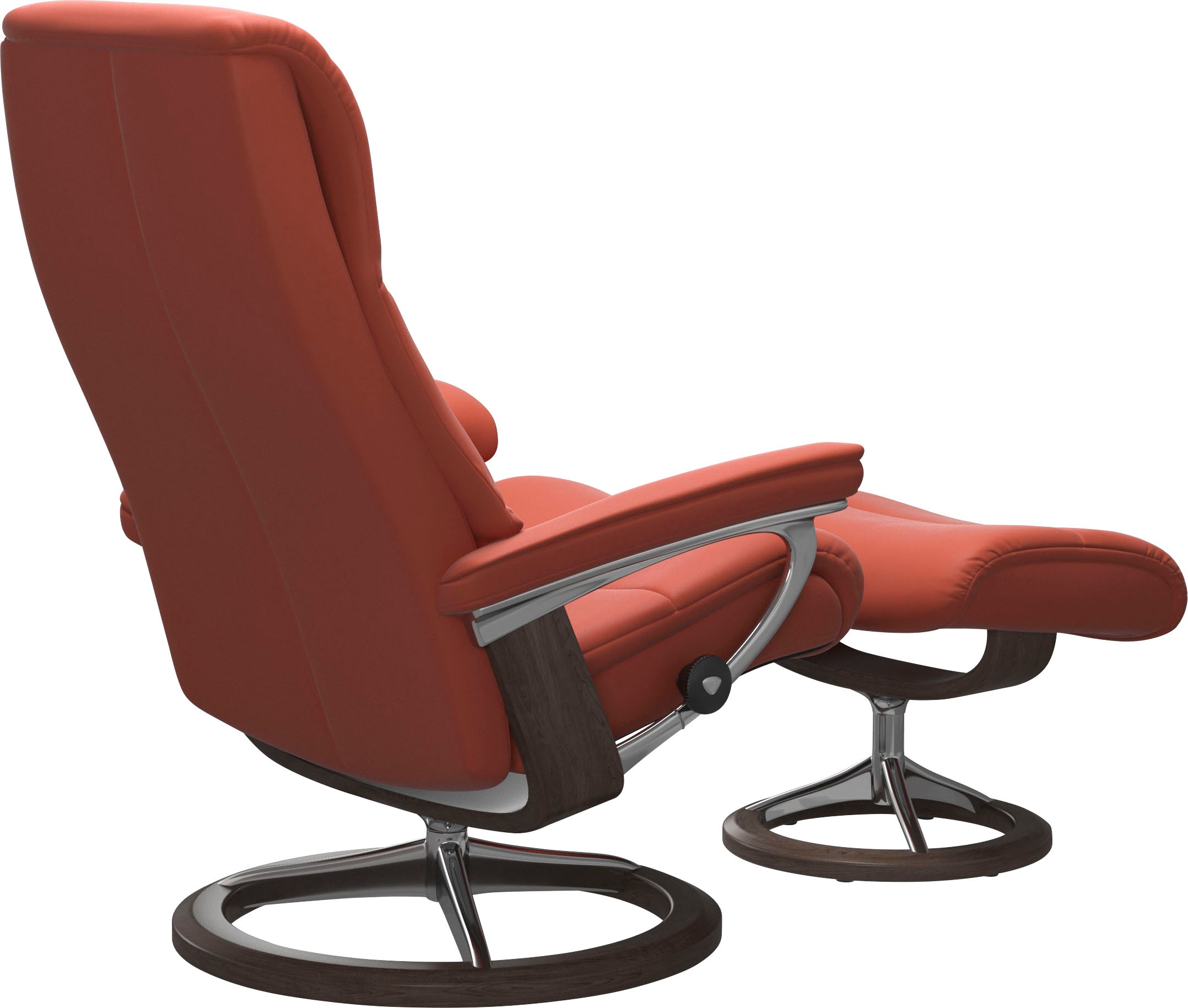 Stressless® Relaxsessel »View«, (Set, Relaxsessel mit Hocker), mit Signature Base, Größe S,Gestell Wenge