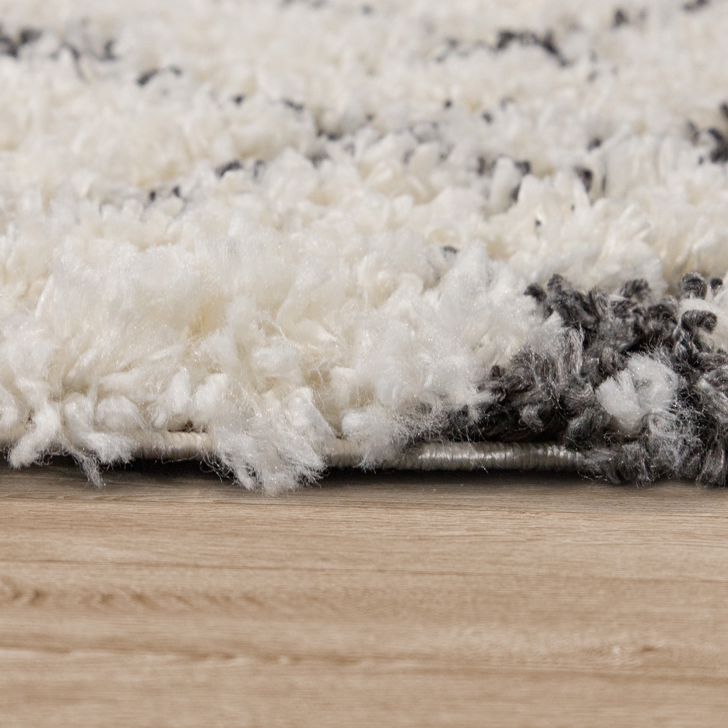 Paco Home Hochflor-Teppich »Kalmar 451«, rund, Shaggy, Scandi Design, modernes Rauten Muster, weich & kuschelig