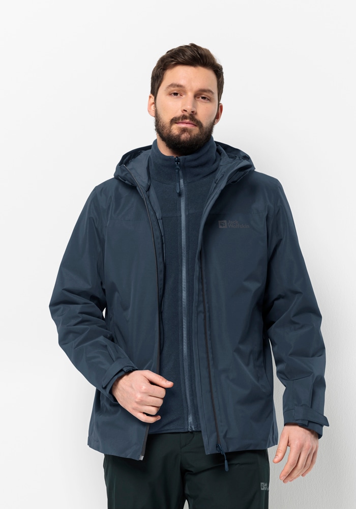 Jack Wolfskin 3-in-1-Funktionsjacke "TAUBENBERG 3IN1 JKT M", mit Kapuze