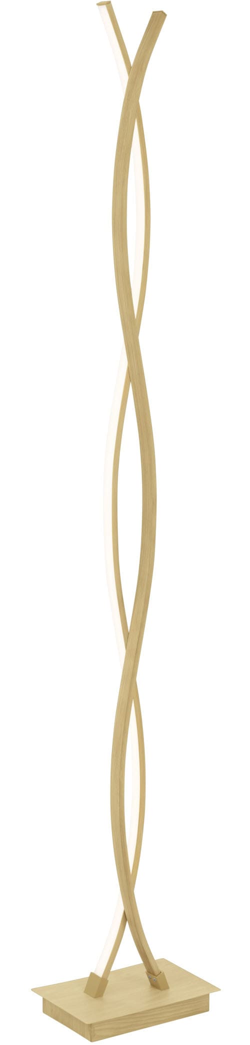 EGLO Stehlampe "LASANA 4 Stehlampe - Stahl, Alu - LED - 36W - IP20", 1, H: 143cm, 1 Stk.hellbraun, Wohnzimmer, Leuchten, Standleuchte, Leselampe,