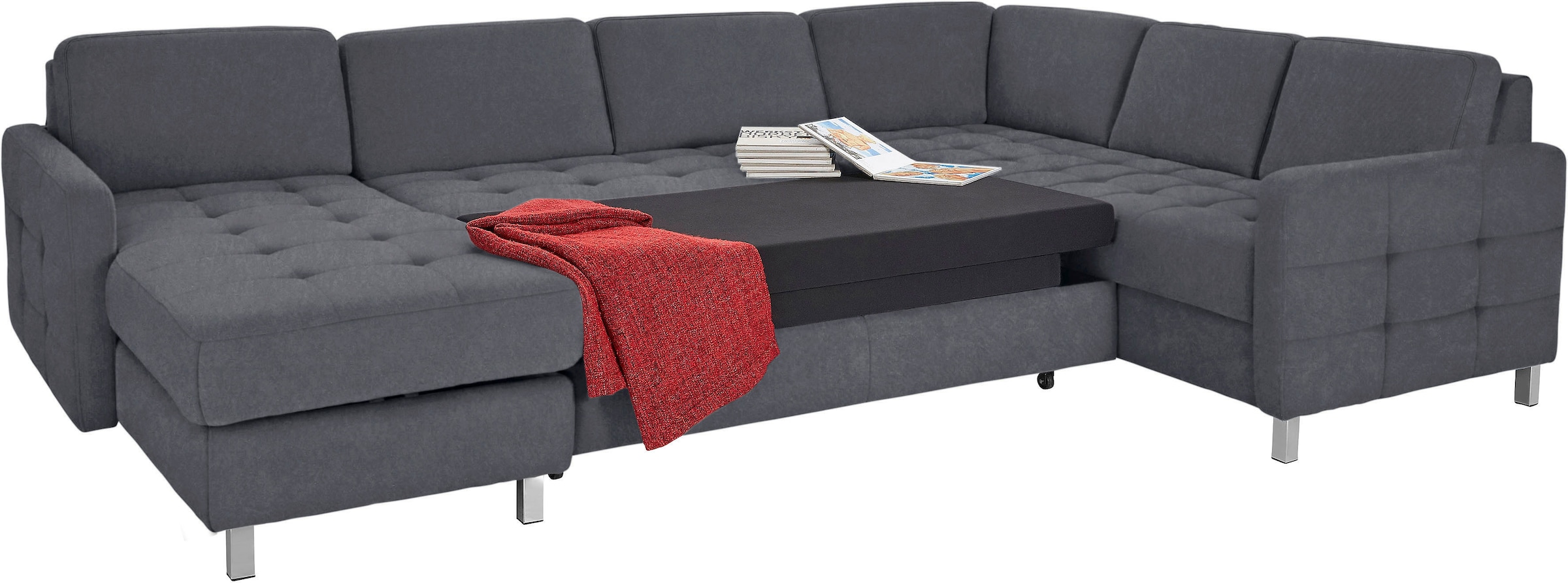 sit&more Wohnlandschaft Pablo U-Form, wahlweise mit Bettfunktion und Bettkasten