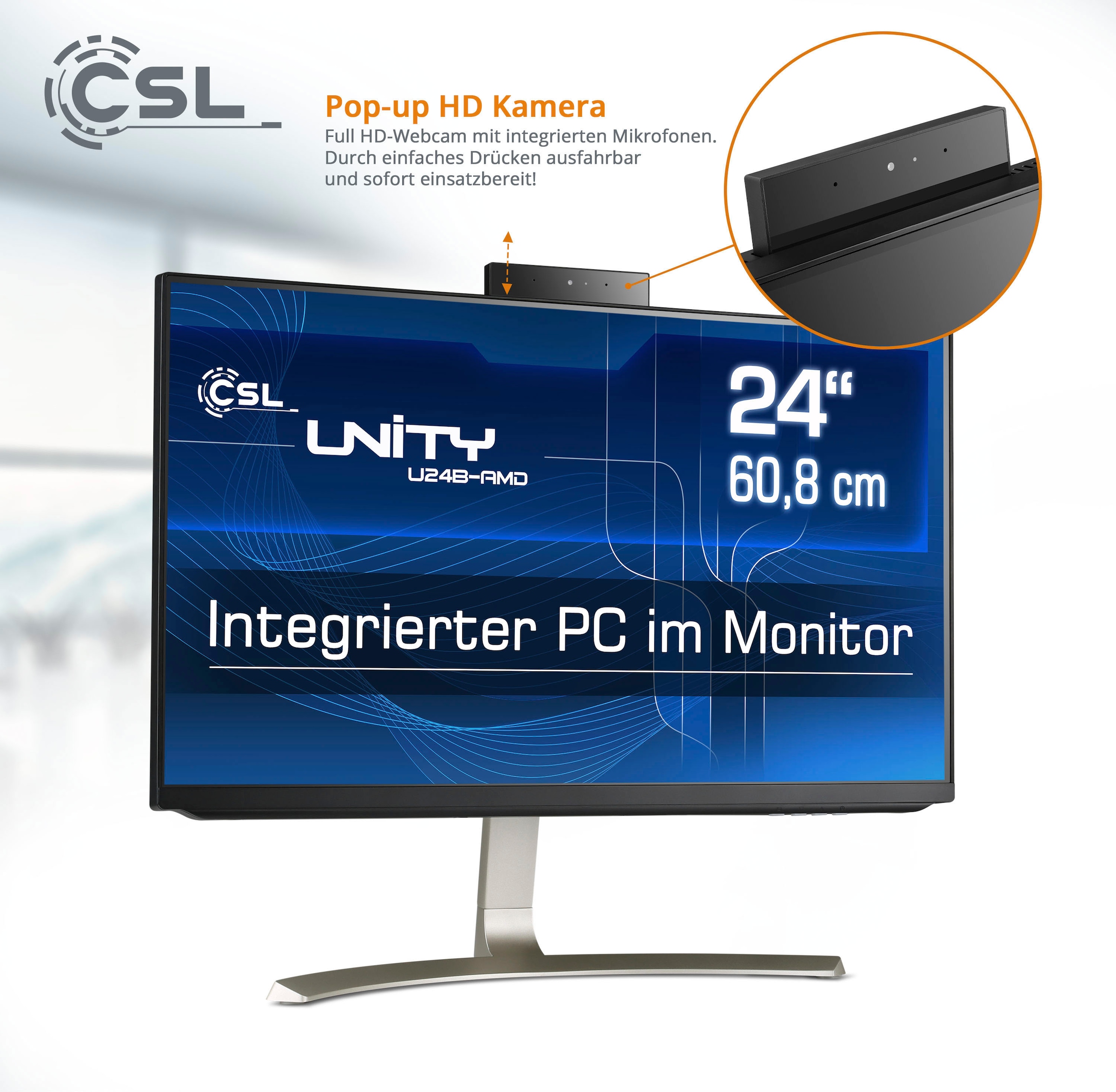 CSL All-in-One PC »Unity U24W-AMD / 4650G / 1000 GB / 16 GB RAM / Win 11«