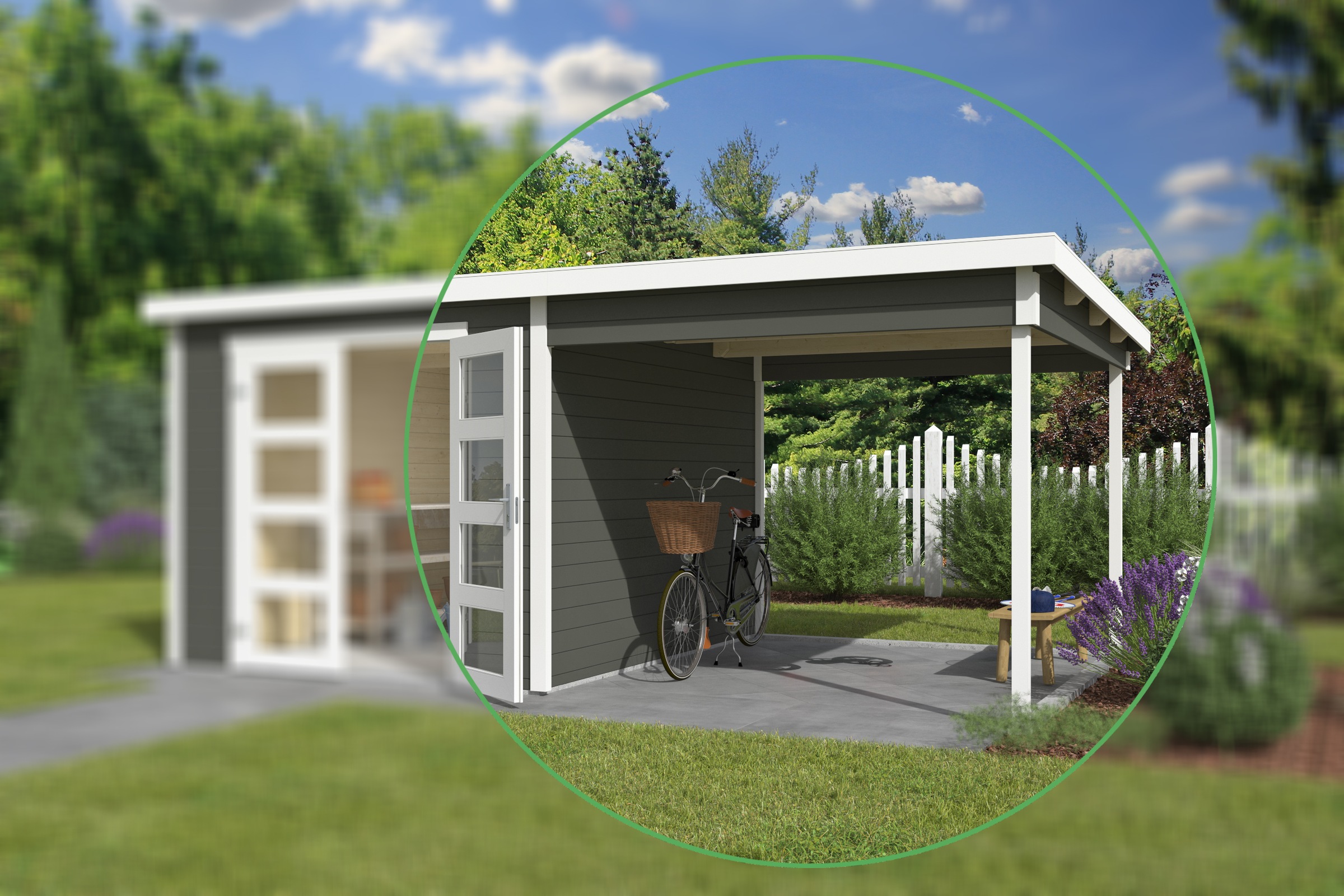 Nordic Holz Gartenhaus-Anbaudach "ZAMBEZI ANBAU", Flachdach günstig online kaufen