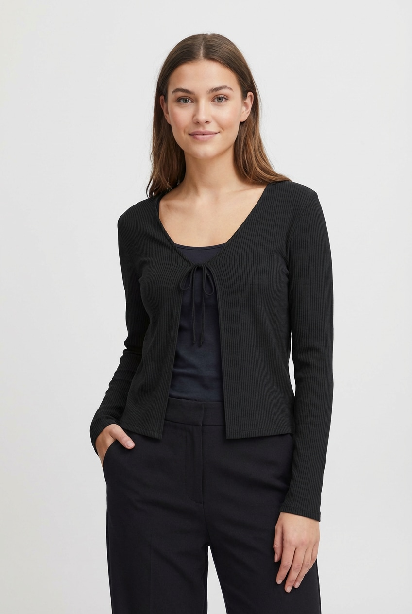 pieces Strickjacke "PCKITTE LS TIE CARDIGAN JRS NOOS BC" mit Bindeband günstig online kaufen