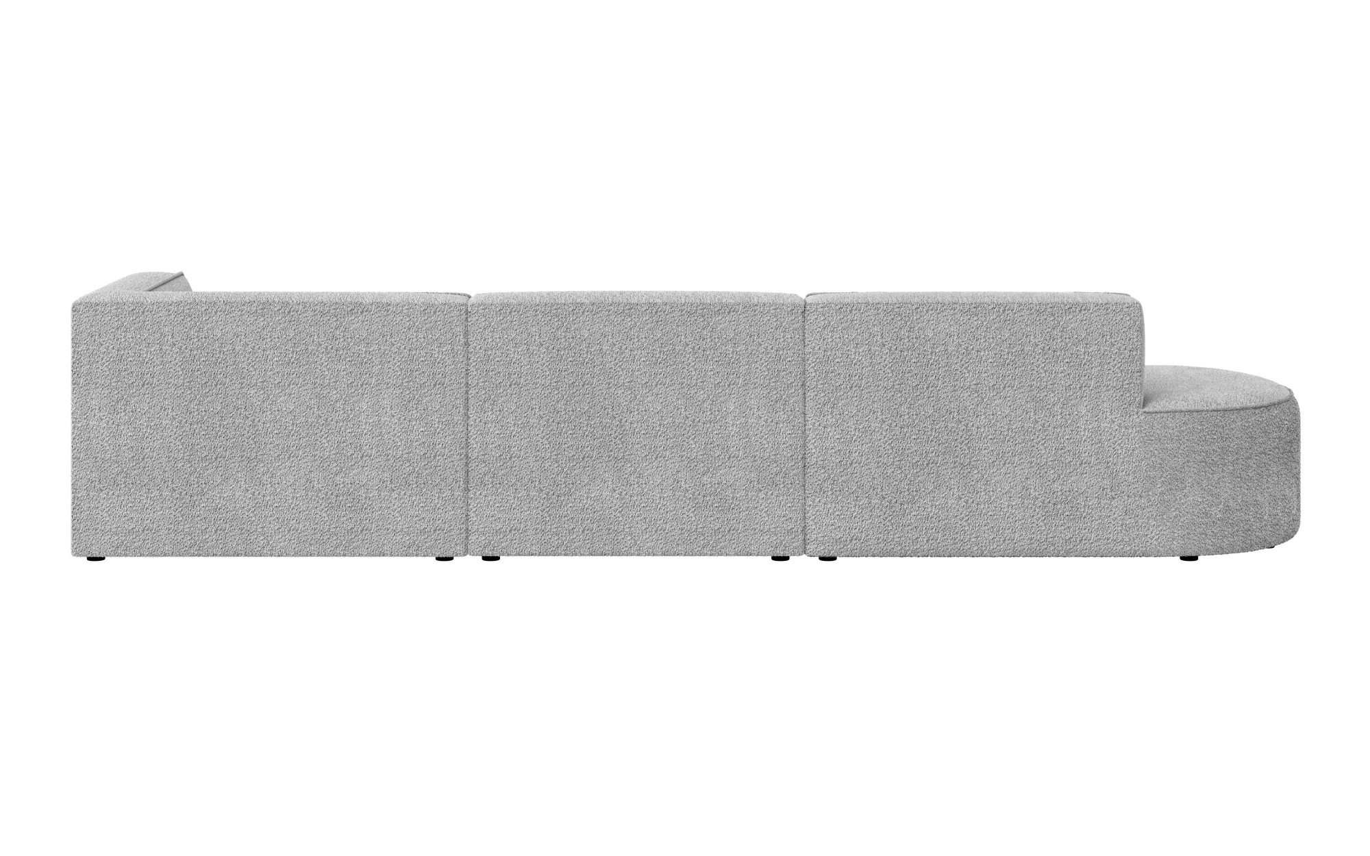 andas Ecksofa »EIVIND Designer Sofa mit Ottomane rechts/links, B/T/H: 343/159/72 cm«, L-Form mit Wellenunterfederung, auch in Feincord und Bouclé
