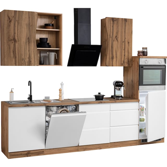 HELD MÖBEL Küche »Bruneck«, 300cm breit, ohne E-Geräte, hochwertige  MDF-Fronten | BAUR