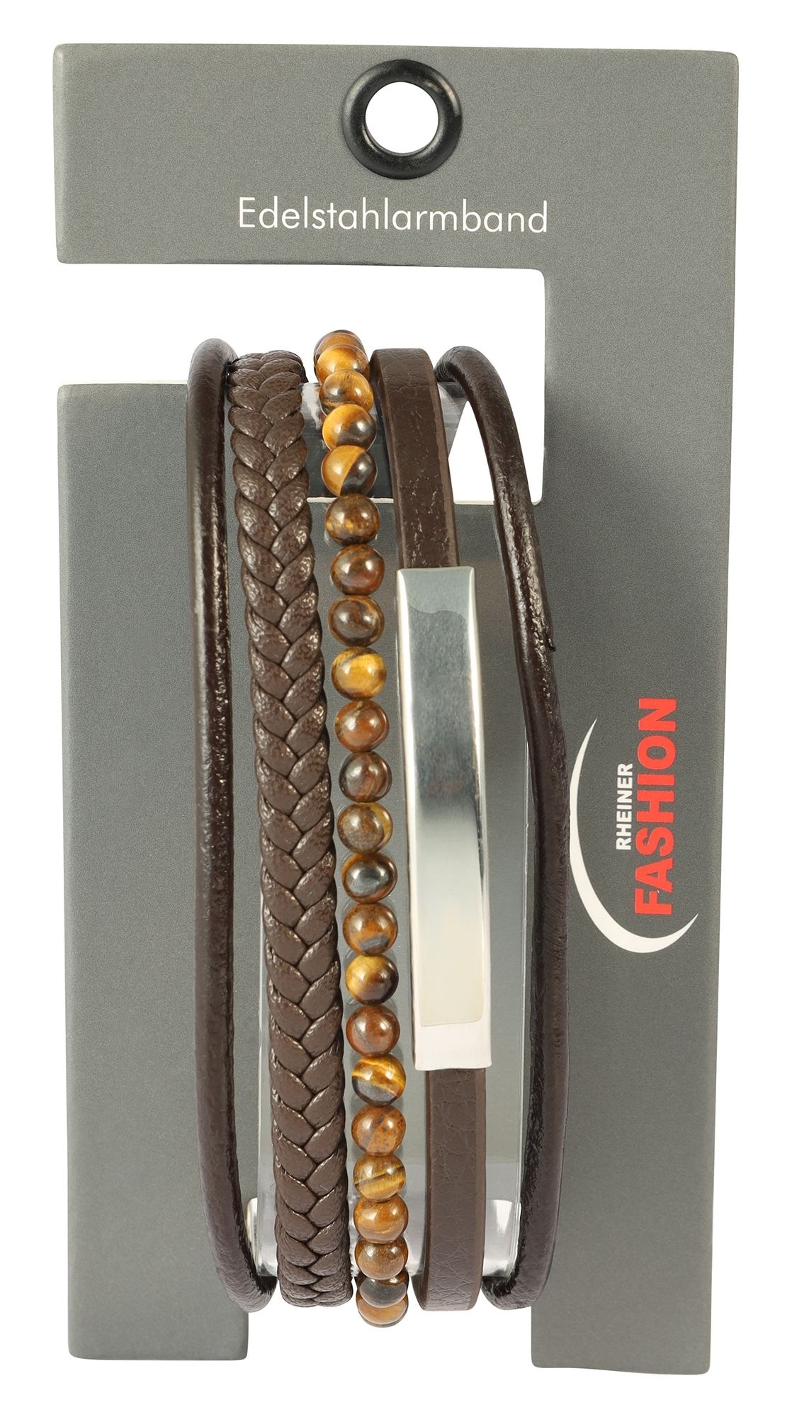 Adelia's Nye Men's Leather Bracelet Brown 19cm 2