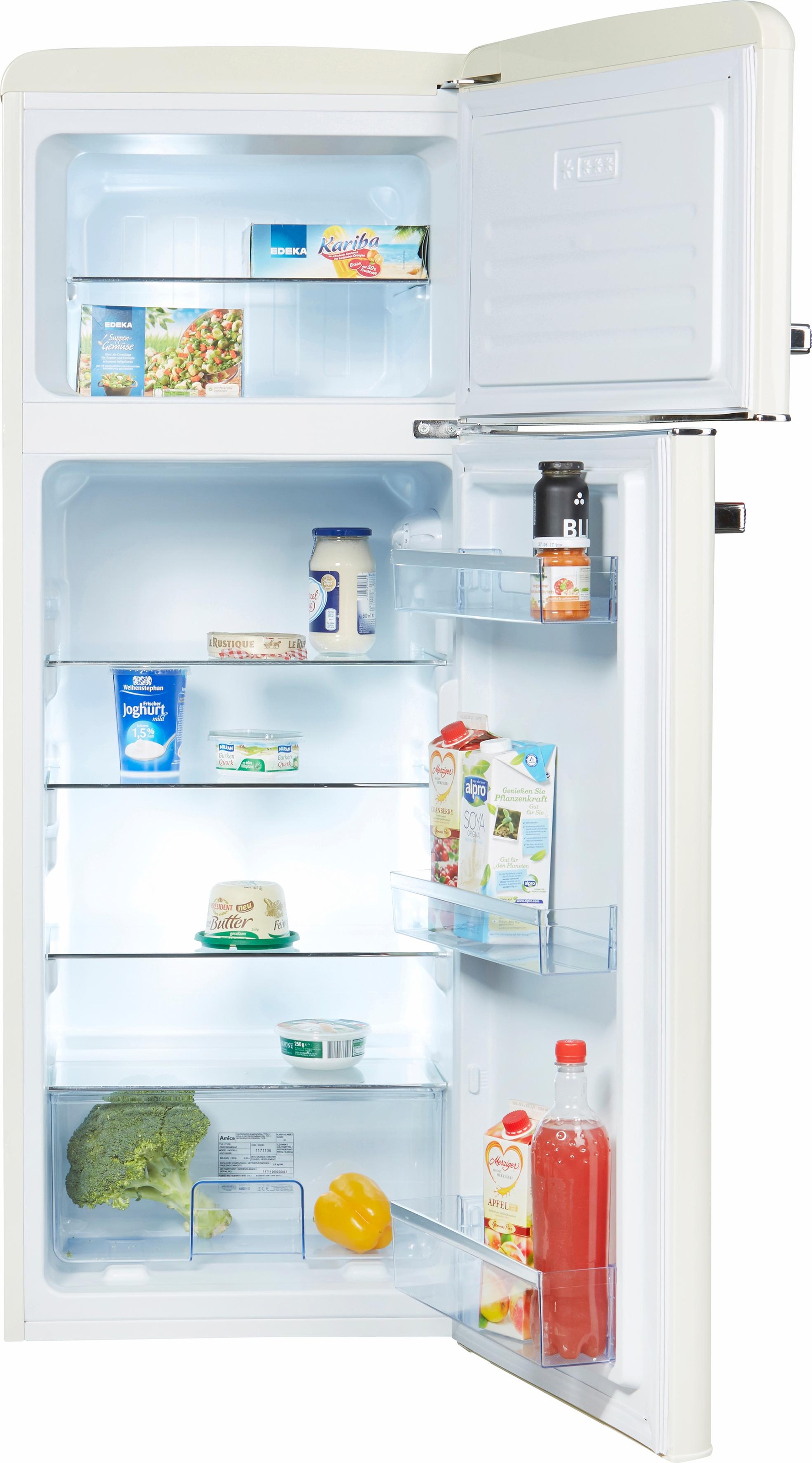 Amica Kühl-/Gefrierkombination "KGC 15635 B" 144 cm hoch 55 cm breit günstig online kaufen