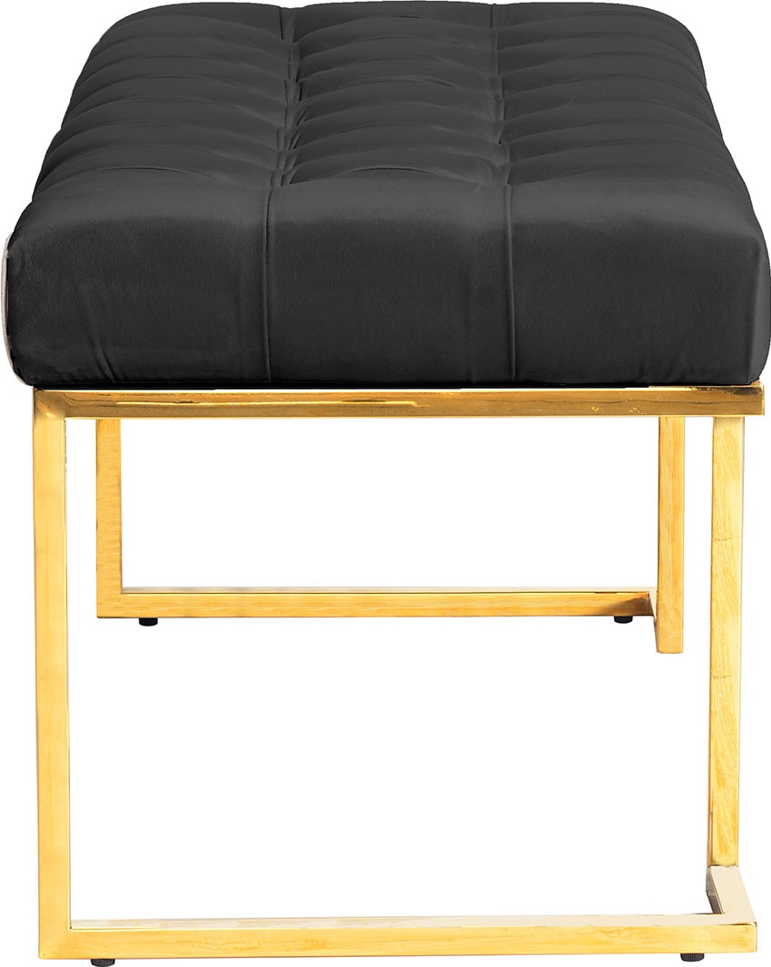 Kayoom Sitzbank »Rarity 225, Edler Touch durch goldenes Gestell« 1 Stk. tlg. eckig, samtweich, gesteppt, mit Zierknöpfen, Edelstahlgestell
