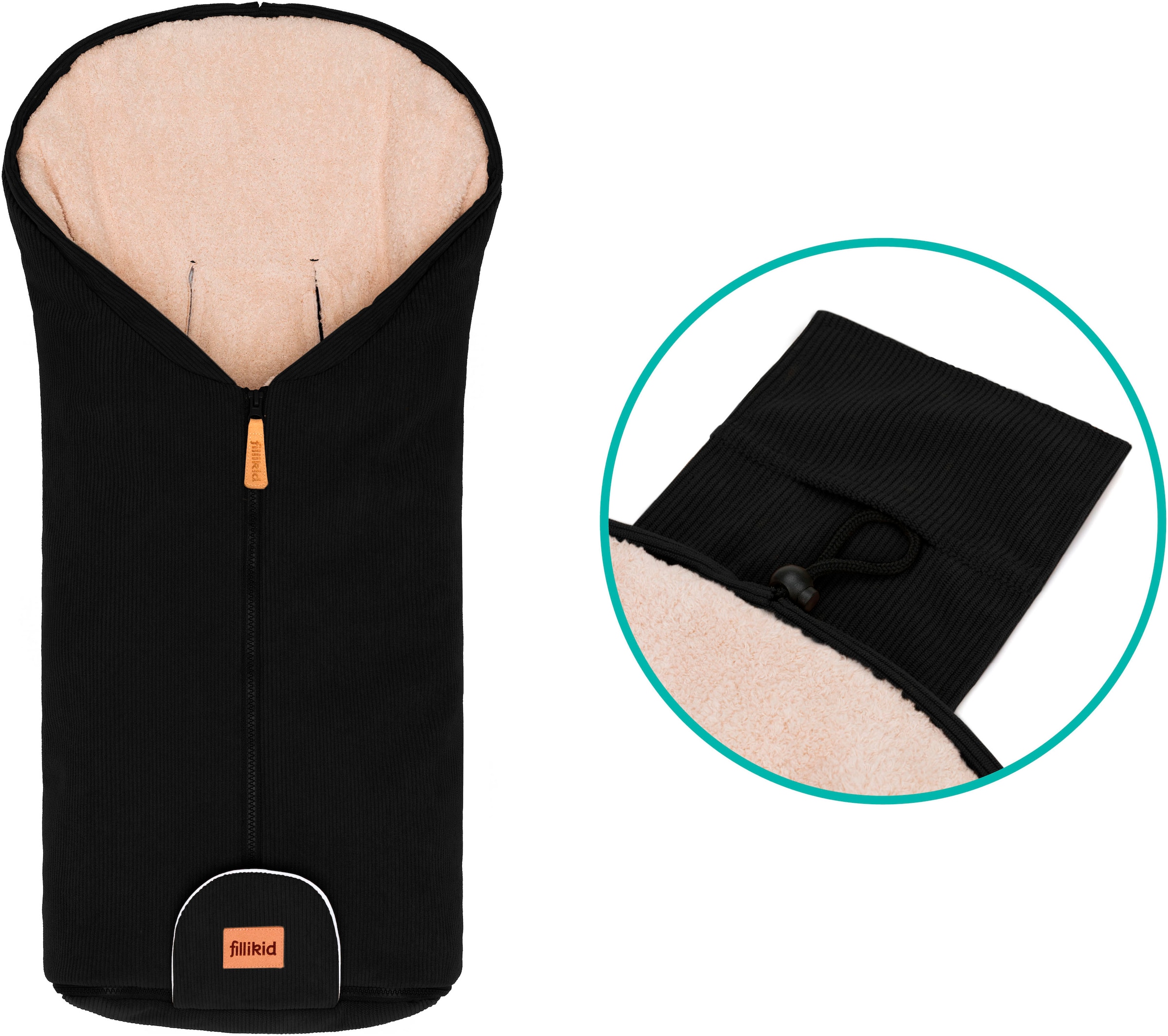 Fillikid Fußsack »Nevis Cord, Winterfußsack Gr. 0«, für Autositze Gr. 0 und Kinderwagen