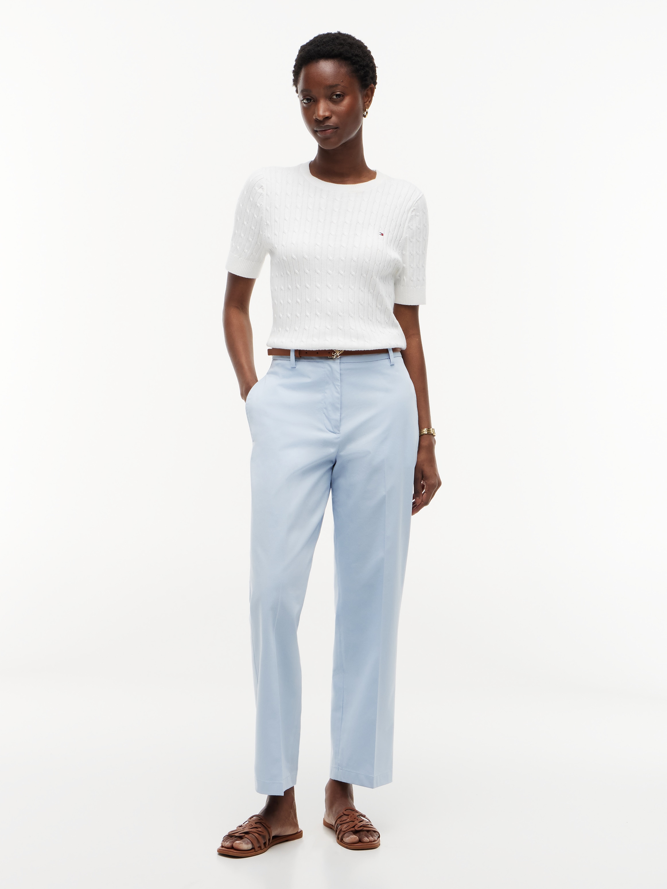 Tommy Hilfiger Chinohose »COTTON SLIM STRAIGHT CHINO«  Baumwollmischung, straight fit