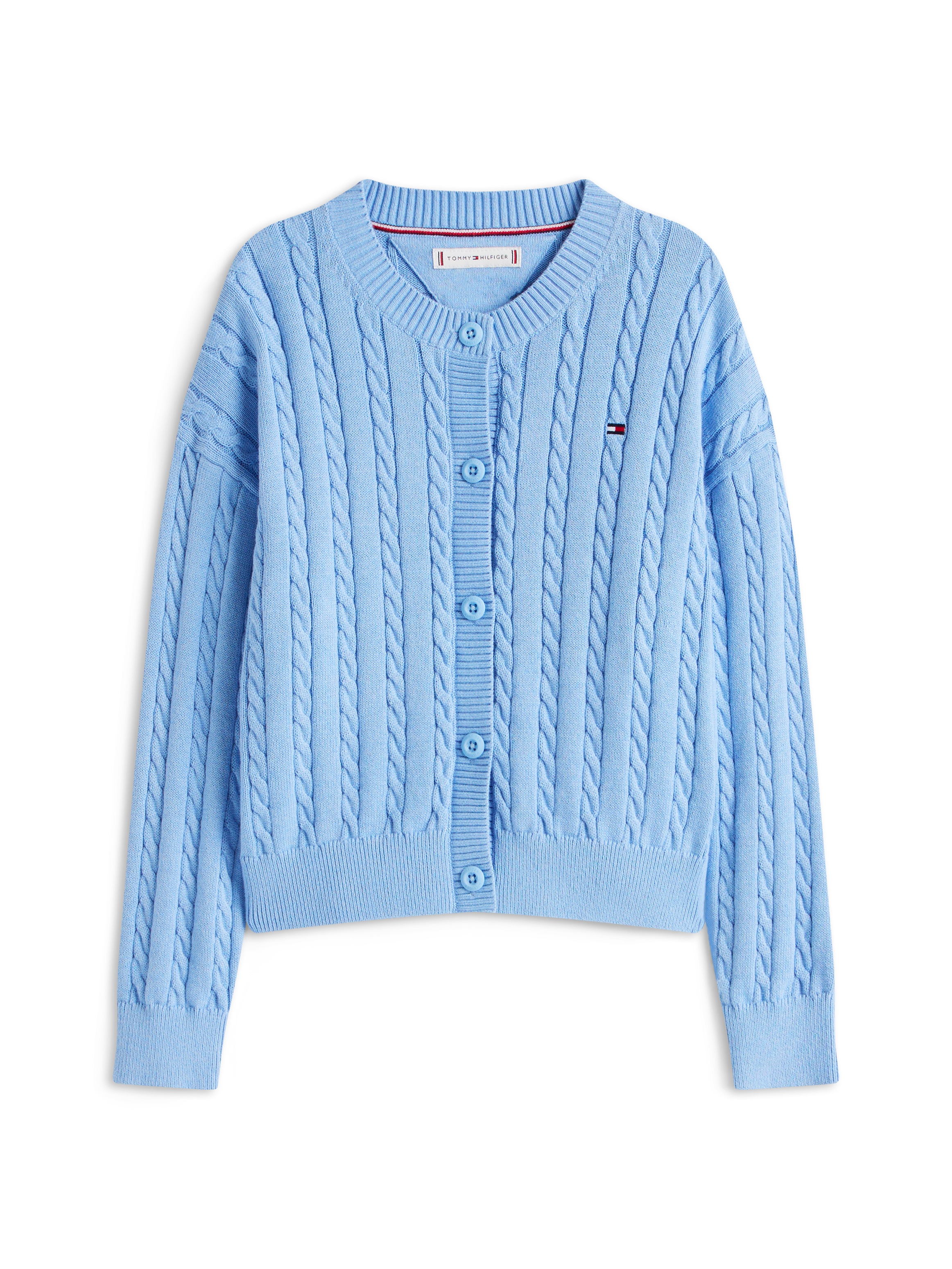 Tommy Hilfiger Strickjacke »CABLE CARDIGAN«, für Kinder bis 16 Jahre, mit Zopfmuster