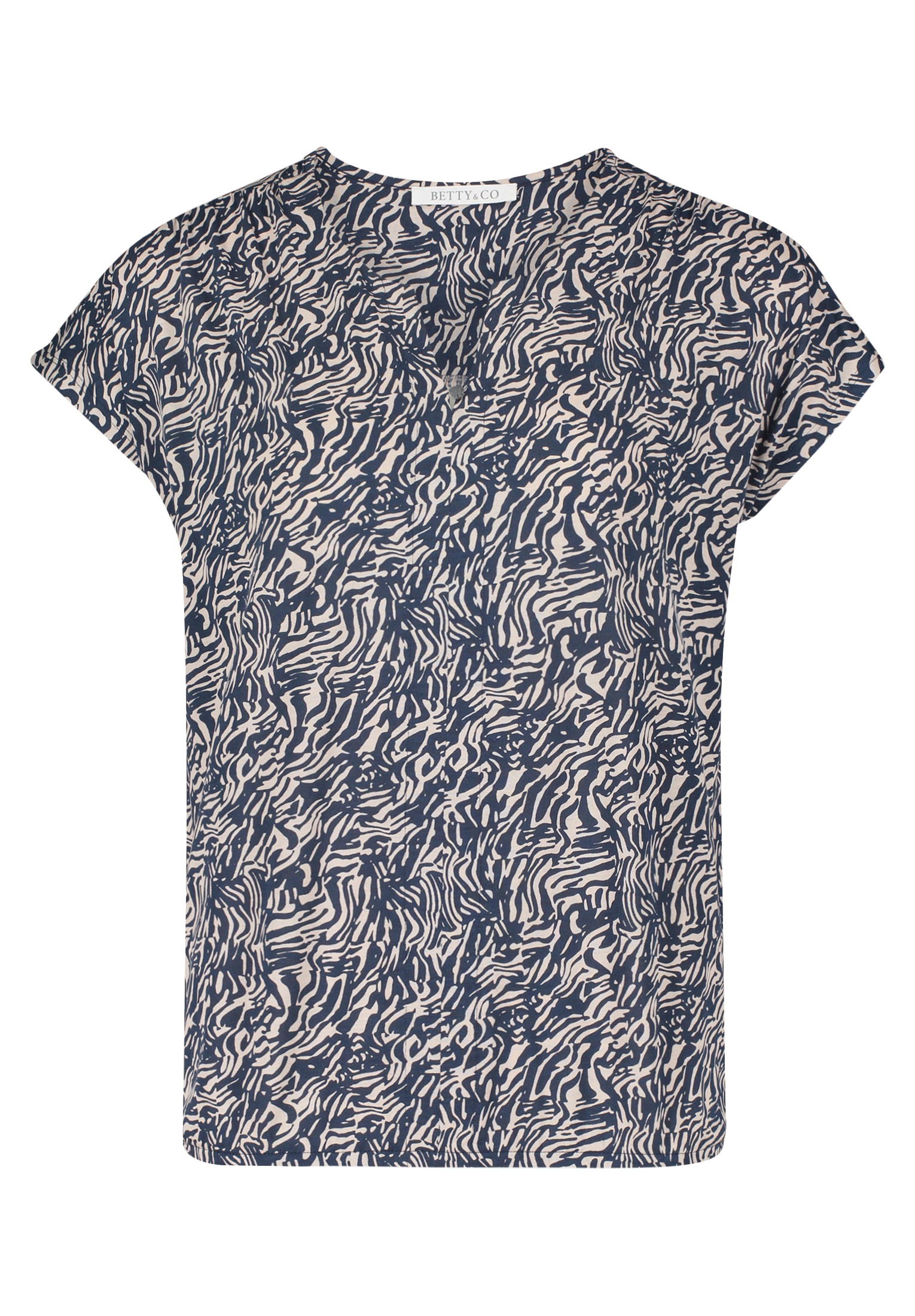 Betty&Co Kurzarmshirt "Betty & Co Blusenshirt mit Gummizug", (1 tlg.), Druc günstig online kaufen