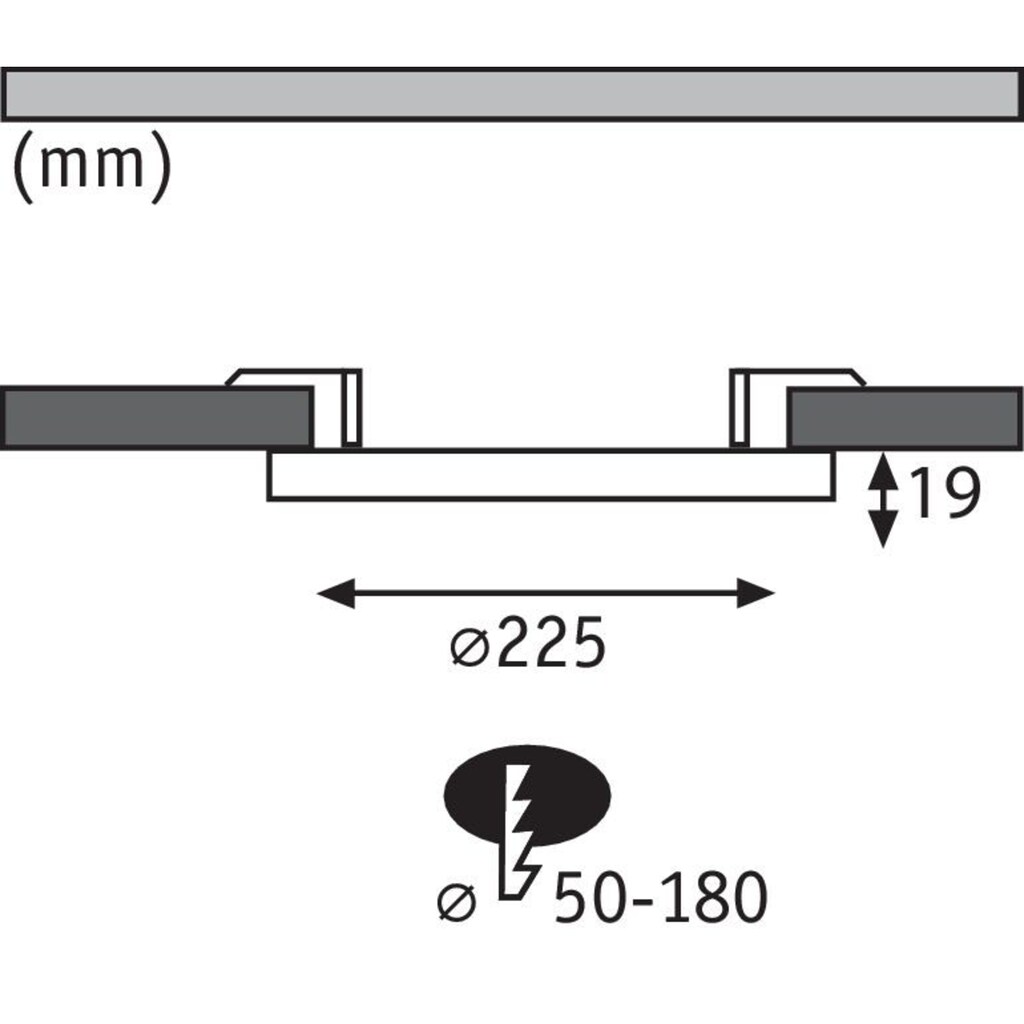 Paulmann LED Einbauleuchte »Cover-it«, 1 flammig-flammig