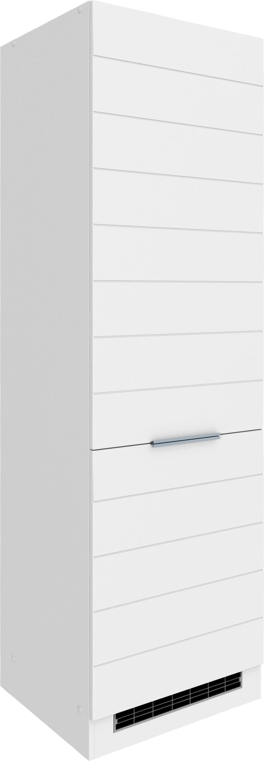 KOCHSTATION Kühlumbauschrank »KS-Luhe« 60 cm breit, hochwertige MDF-Fronten mit waagerechter Lisene