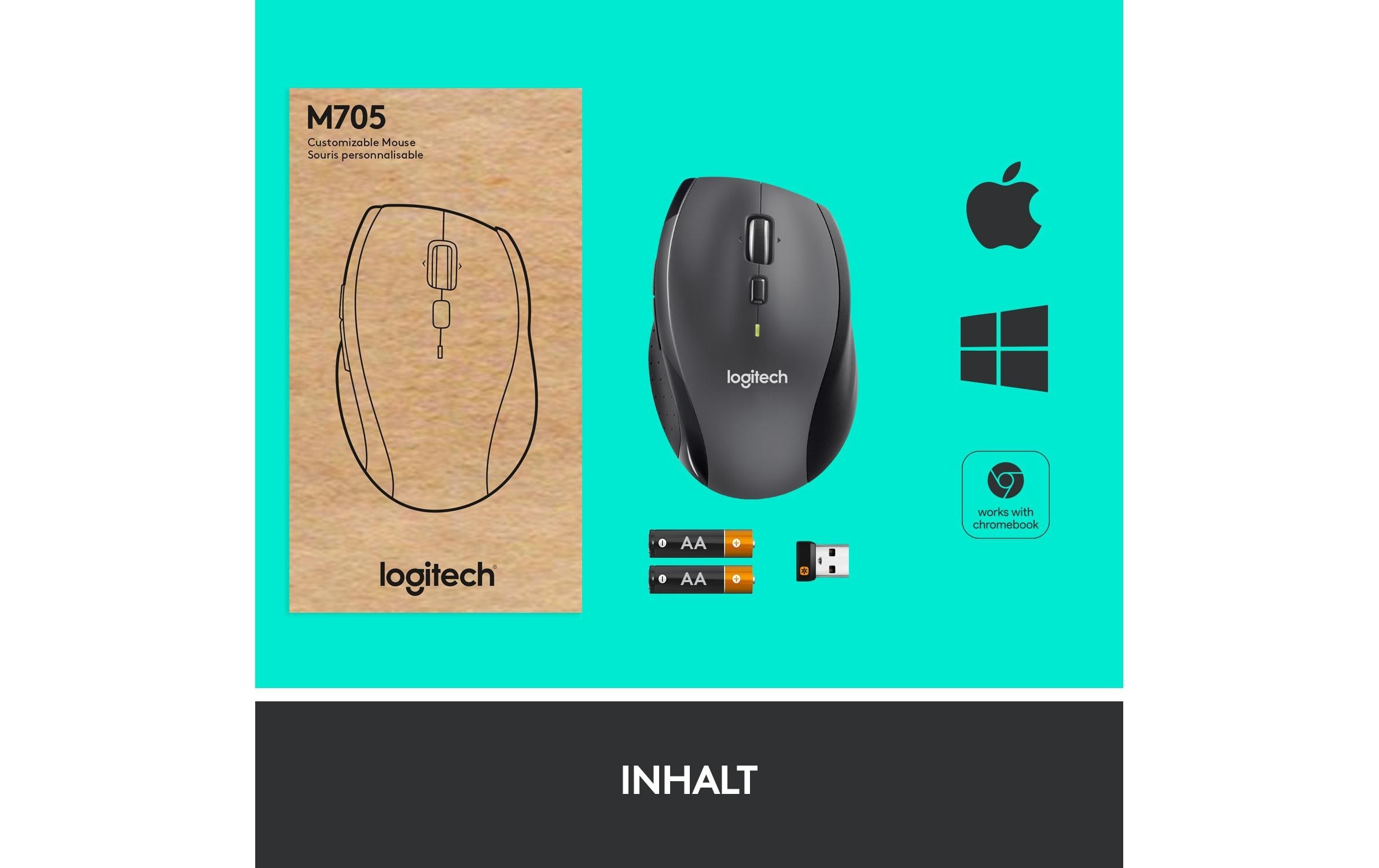 Logitech Maus »M705 Marathon Bulk« kabellos